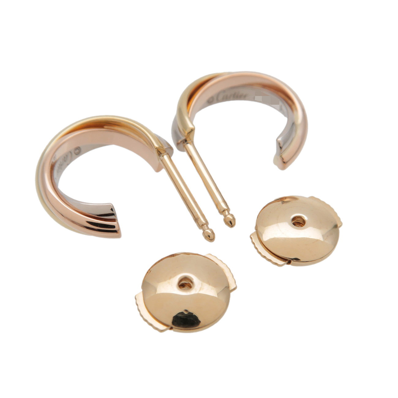 Cartier Trinity Earrings K18 750 Yello/White/Rose Gold