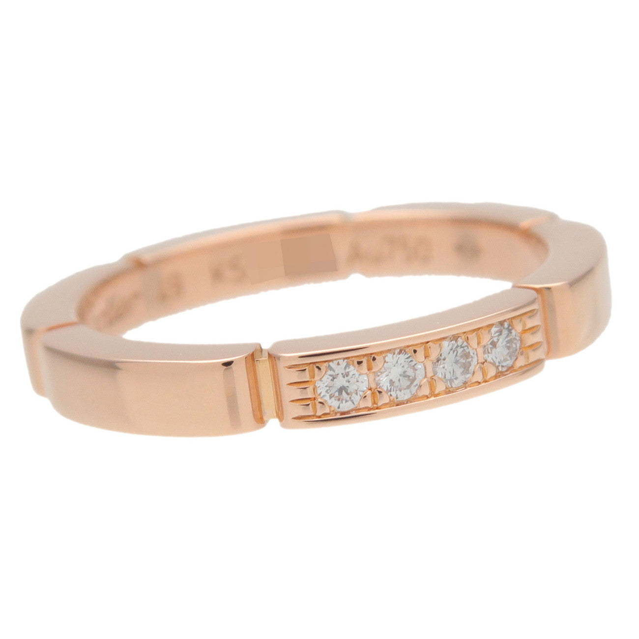 Cartier Maillon Panthere 4P Diamond Ring K18 750PG #49 US4.5-5