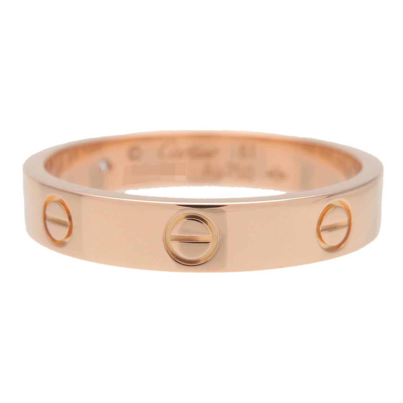 Cartier Mini Love Ring 1P Diamond K18 750PG Rose Gold #61 US9.5-10