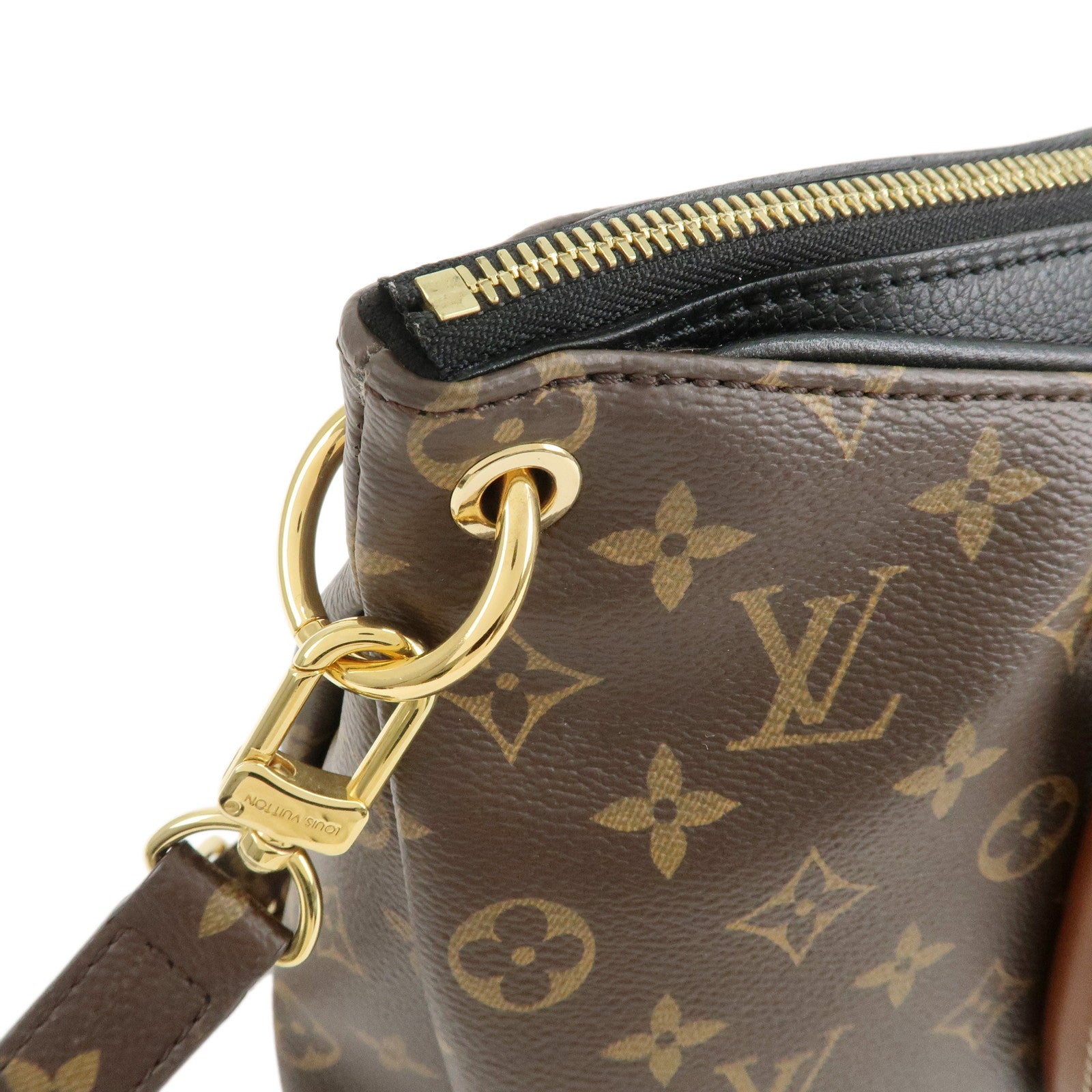 Louis Vuitton Monogram Pallas 2Way Hand Bag Noir M41064