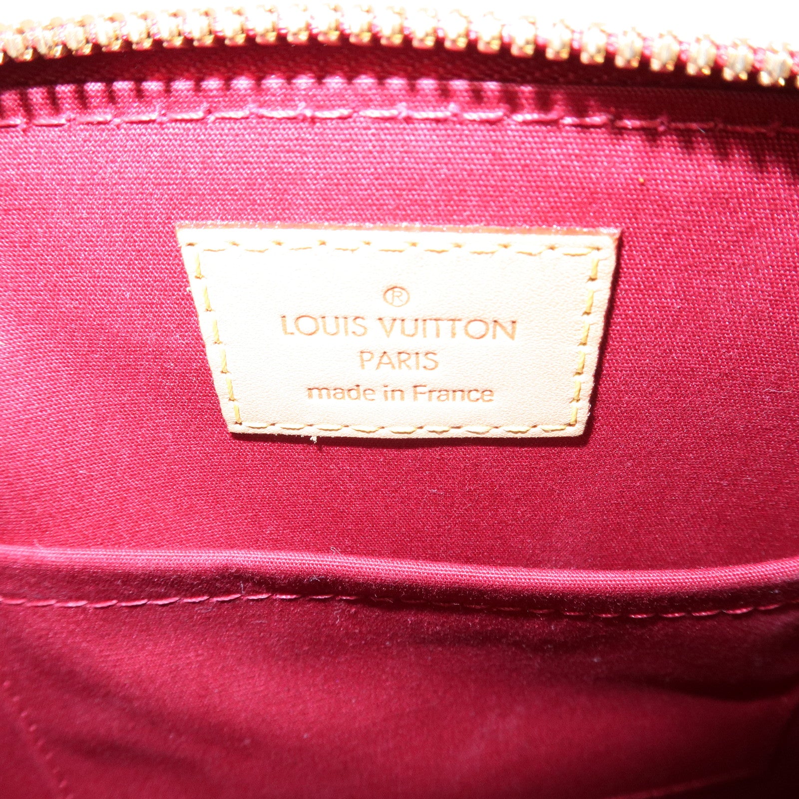 Louis Vuitton Monogram Vernis Alma BB Cerise Shoulder Bag M90174