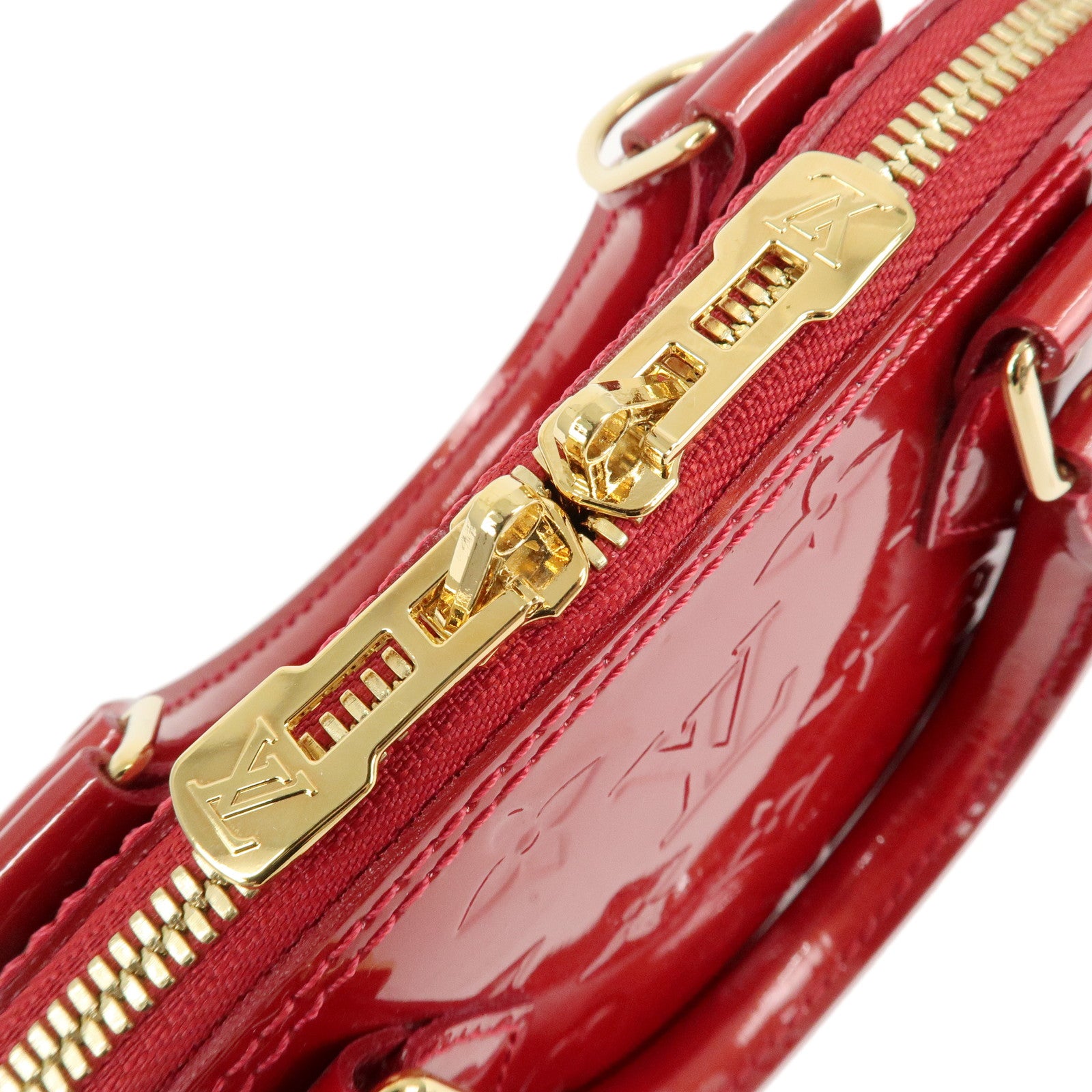 Louis Vuitton Monogram Vernis Alma BB Cerise Shoulder Bag M90174