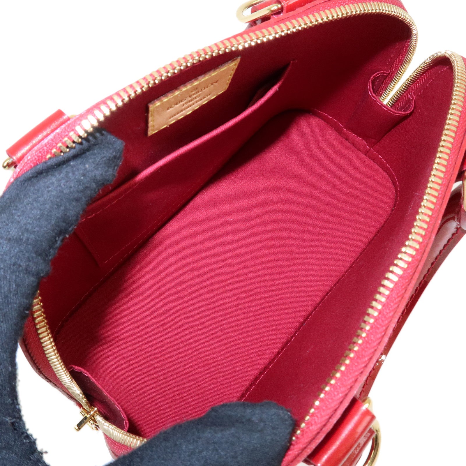 Louis Vuitton Monogram Vernis Alma BB Cerise Shoulder Bag M90174