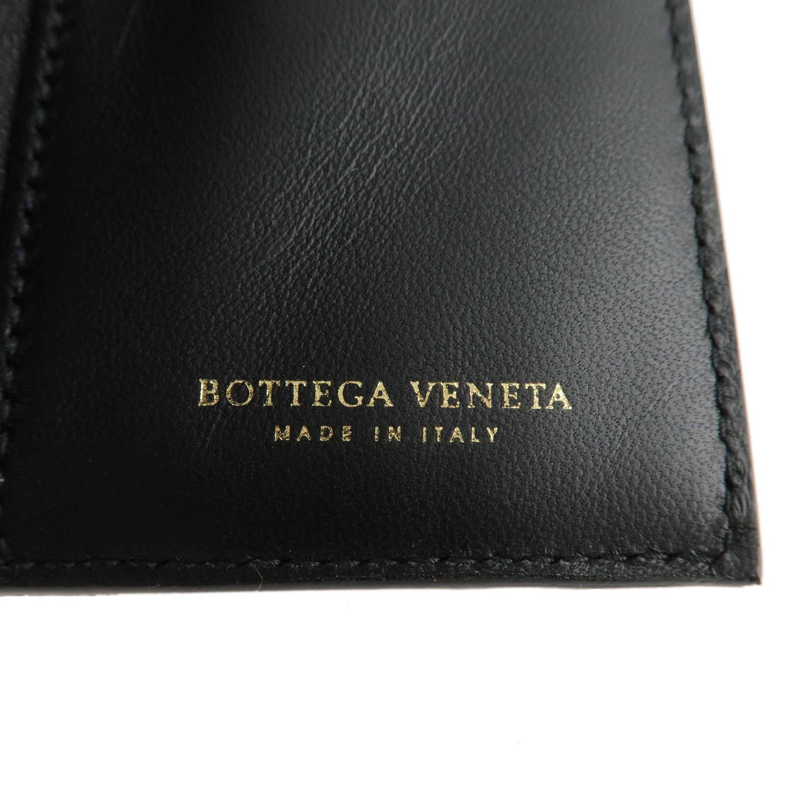 BOTTEGA VENETA Intrecciato Leather Tri-fold Compact Wallet