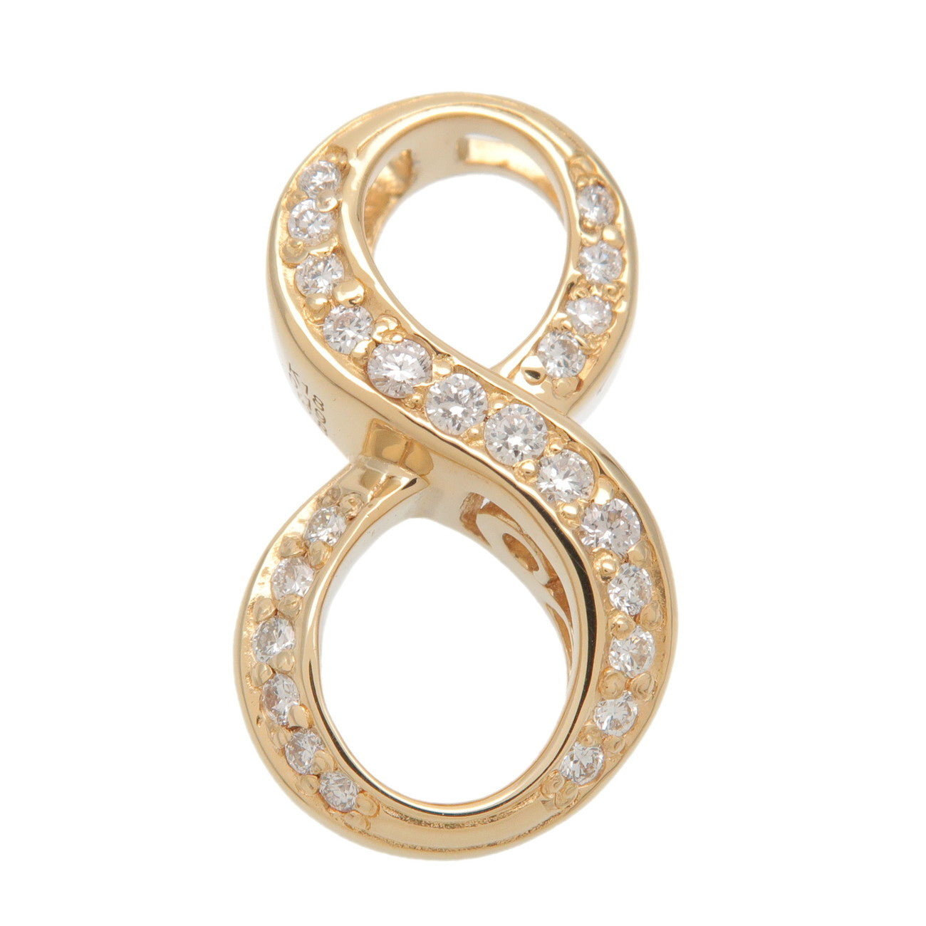 NOMBRE-Number-No.8-Diamond-Pendant-Top-Small-0.19ct-K18YG