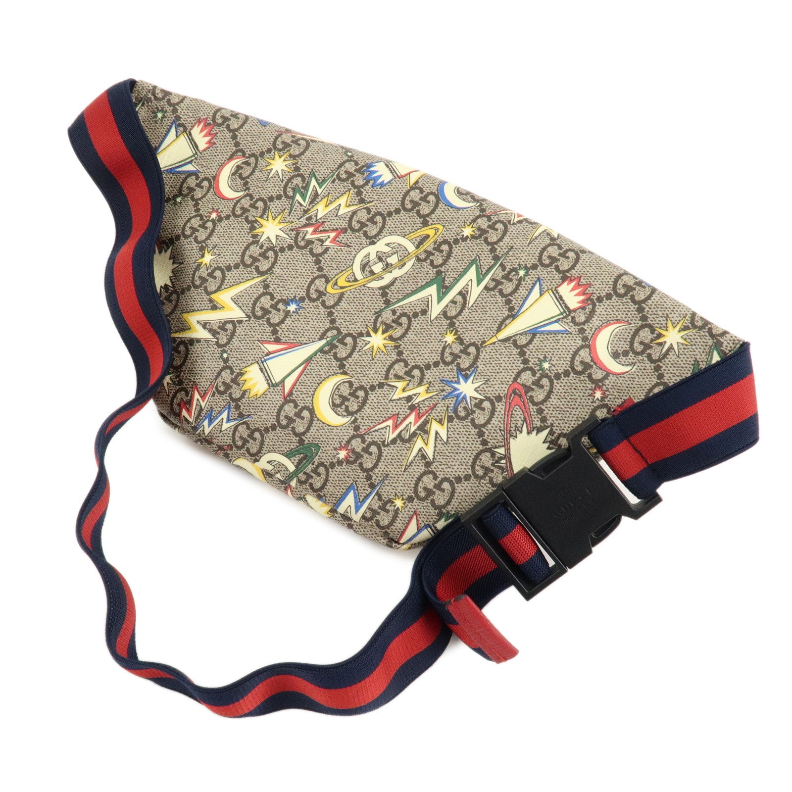 GUCCI Children
s GG Supreme Space Body Bag Waist Bag 502095 Used