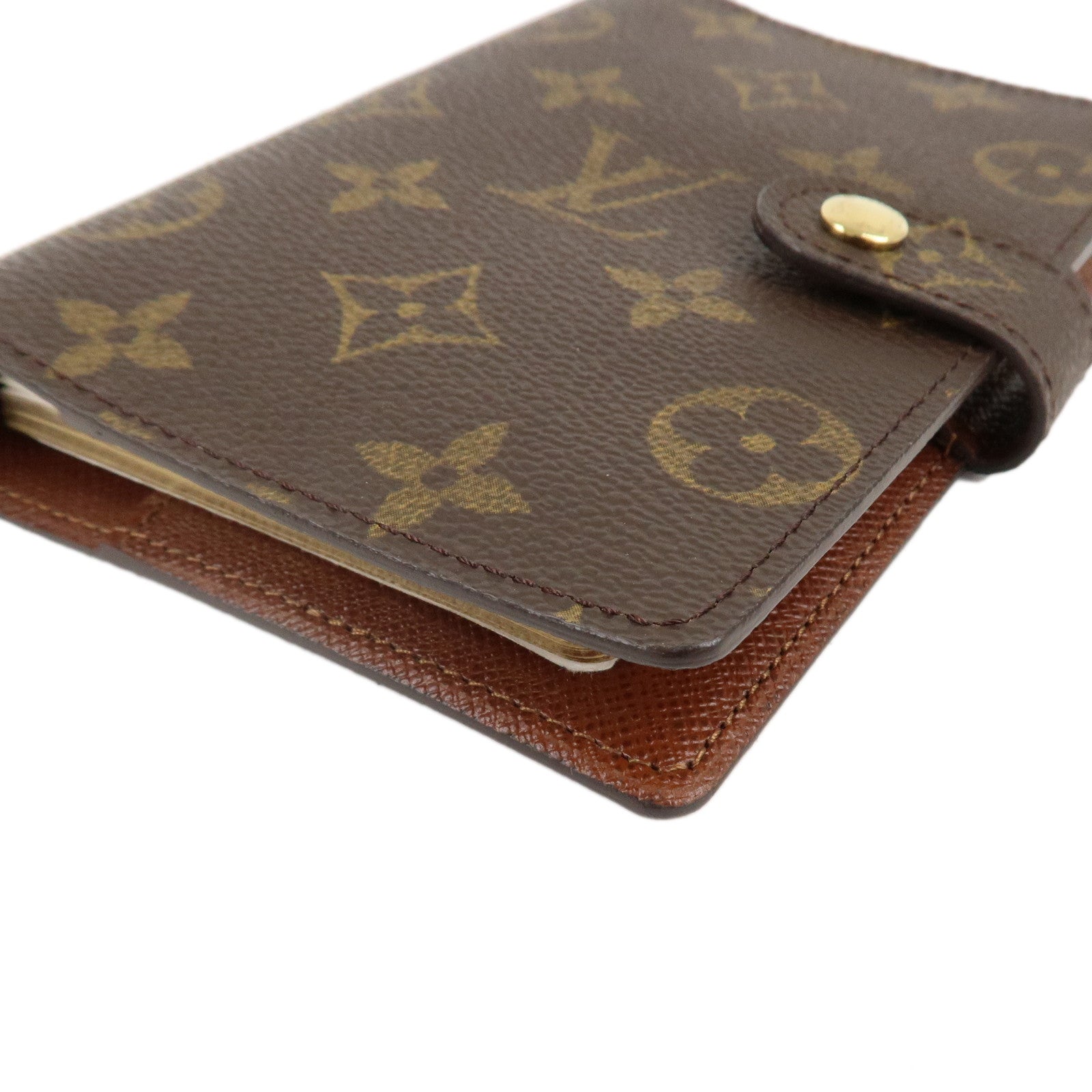 Louis Vuitton Monogram Agenda PM Planner Cover Brown R20005 Used