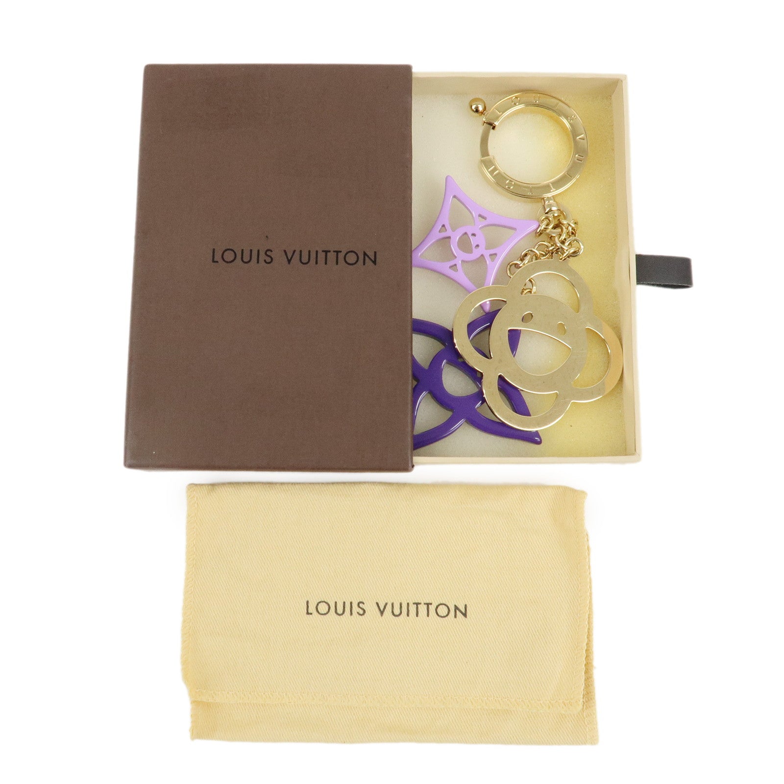 Louis Vuitton Bijou Sac Cosmic Blossom Bag Charm Gold M66156 Used