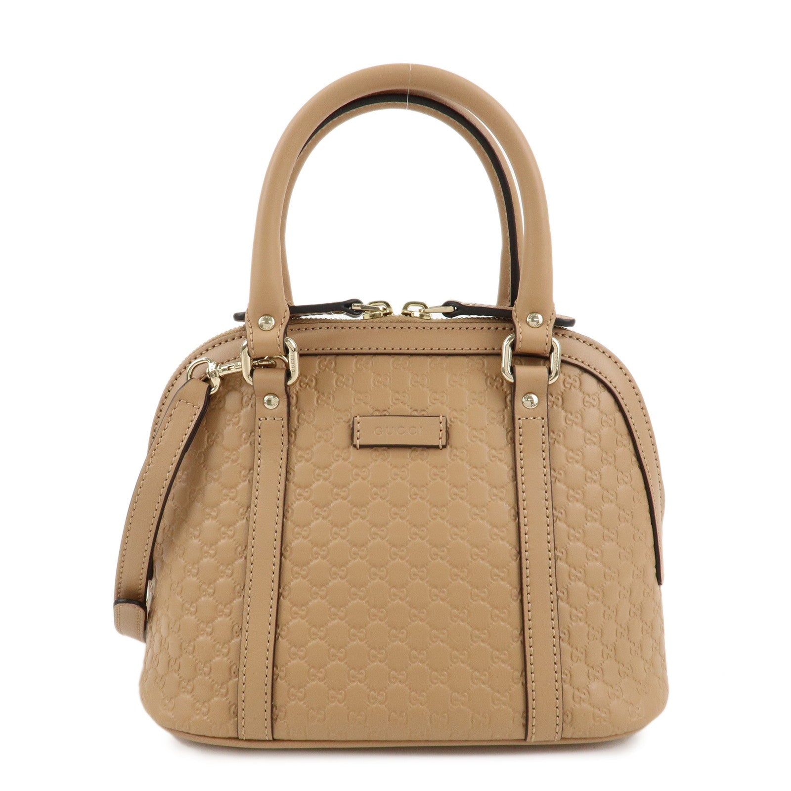 GUCCI-Micro-Guccissima-Leather-2Way-Shoulder-Hand-Bag-Beige-449654-used-F/S