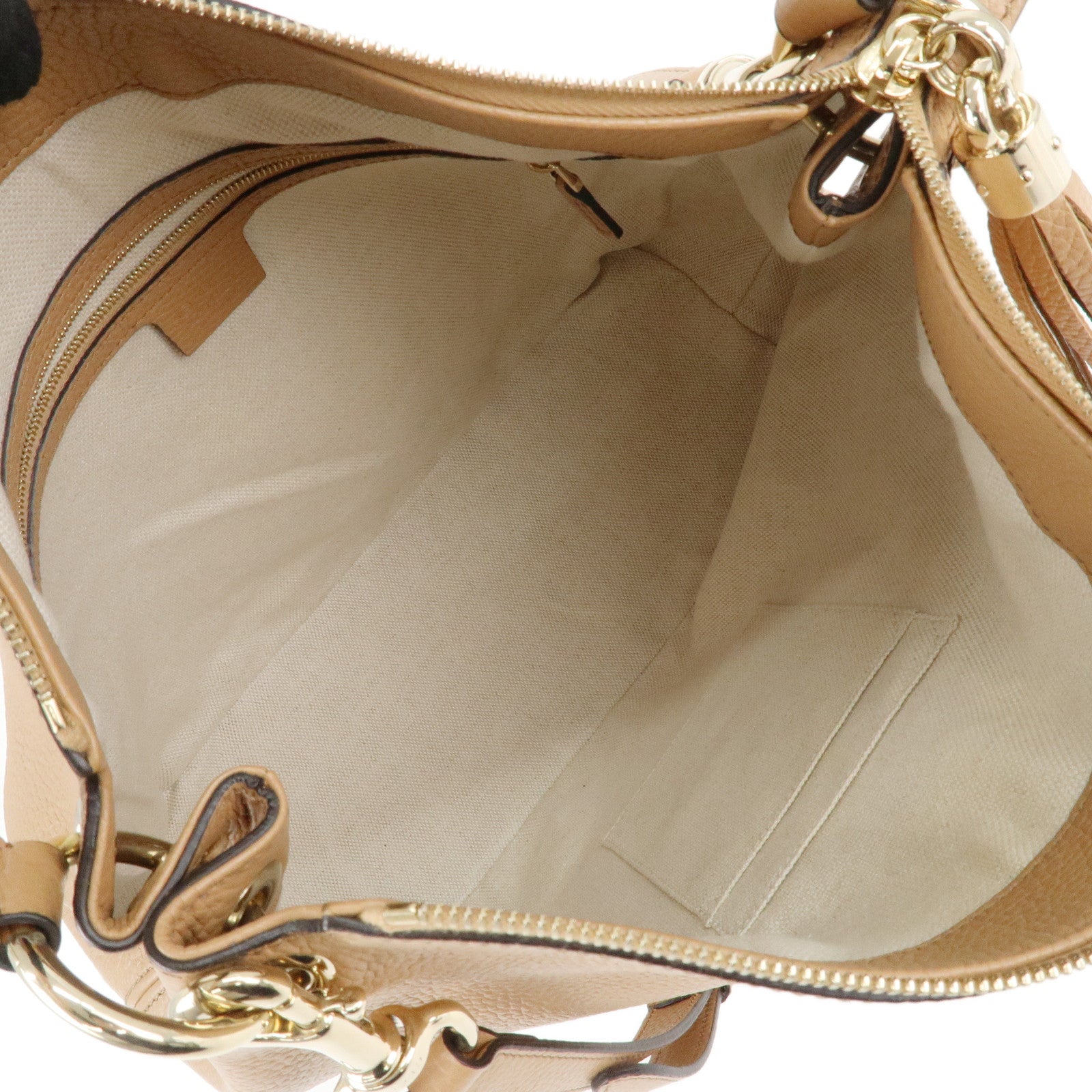 GUCCI SOHO Leather 2Way Bag Shoulder Bag Beige 536194