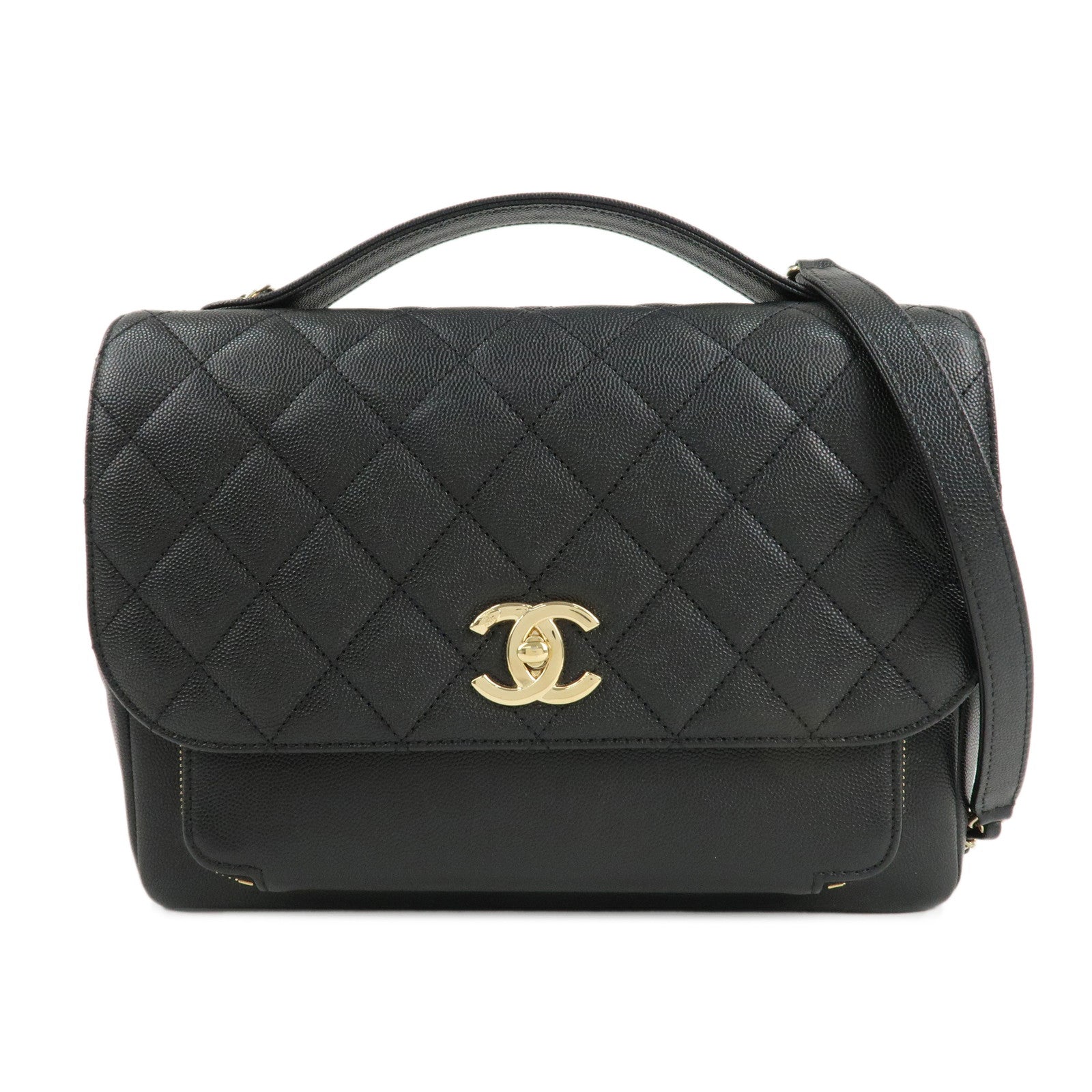 CHANEL-Matelasse-Cavior-Skin-Business-Infinity-2WAY-Bag-A93608