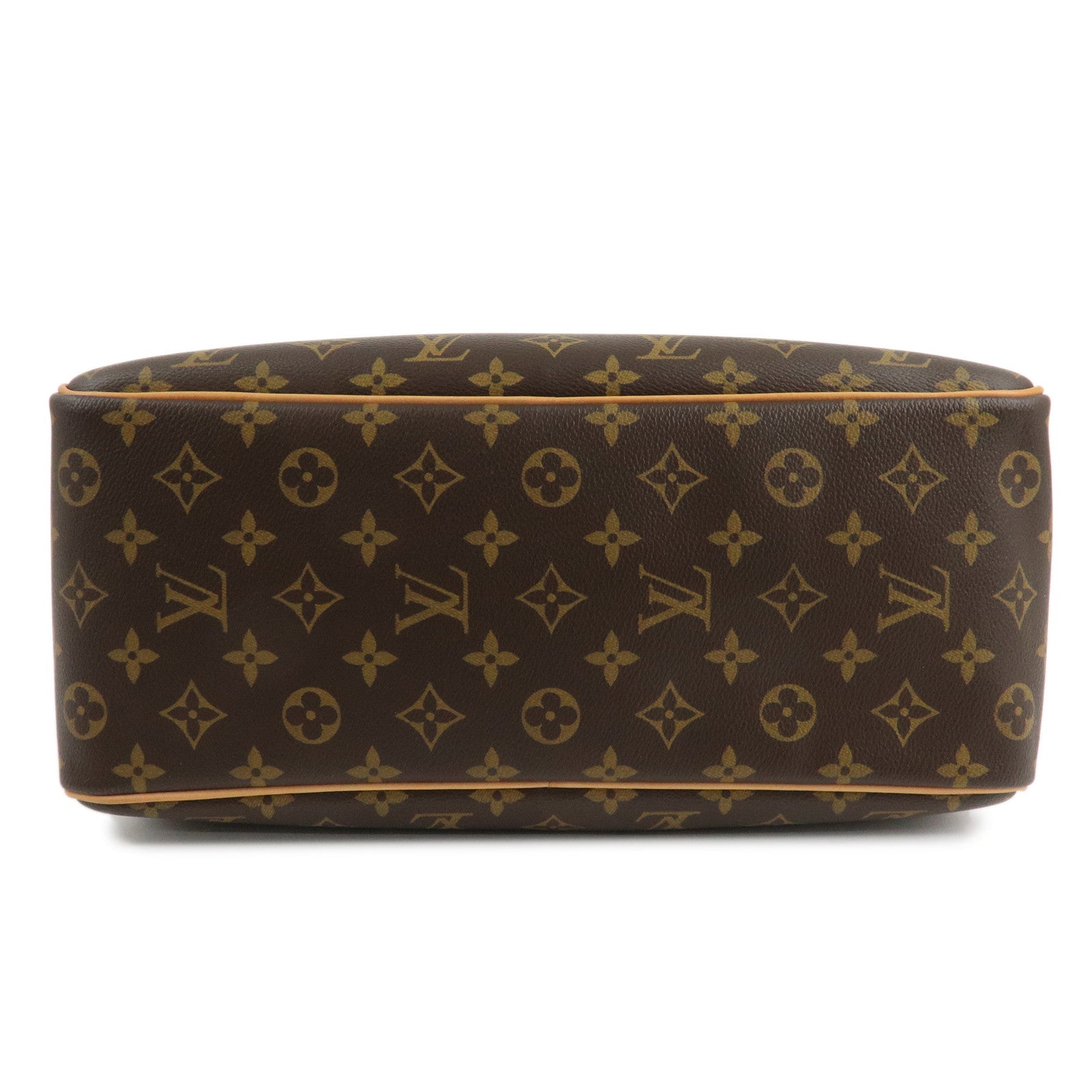 Louis Vuitton Monogram Deauville Hand Bag Brown M47270 Used