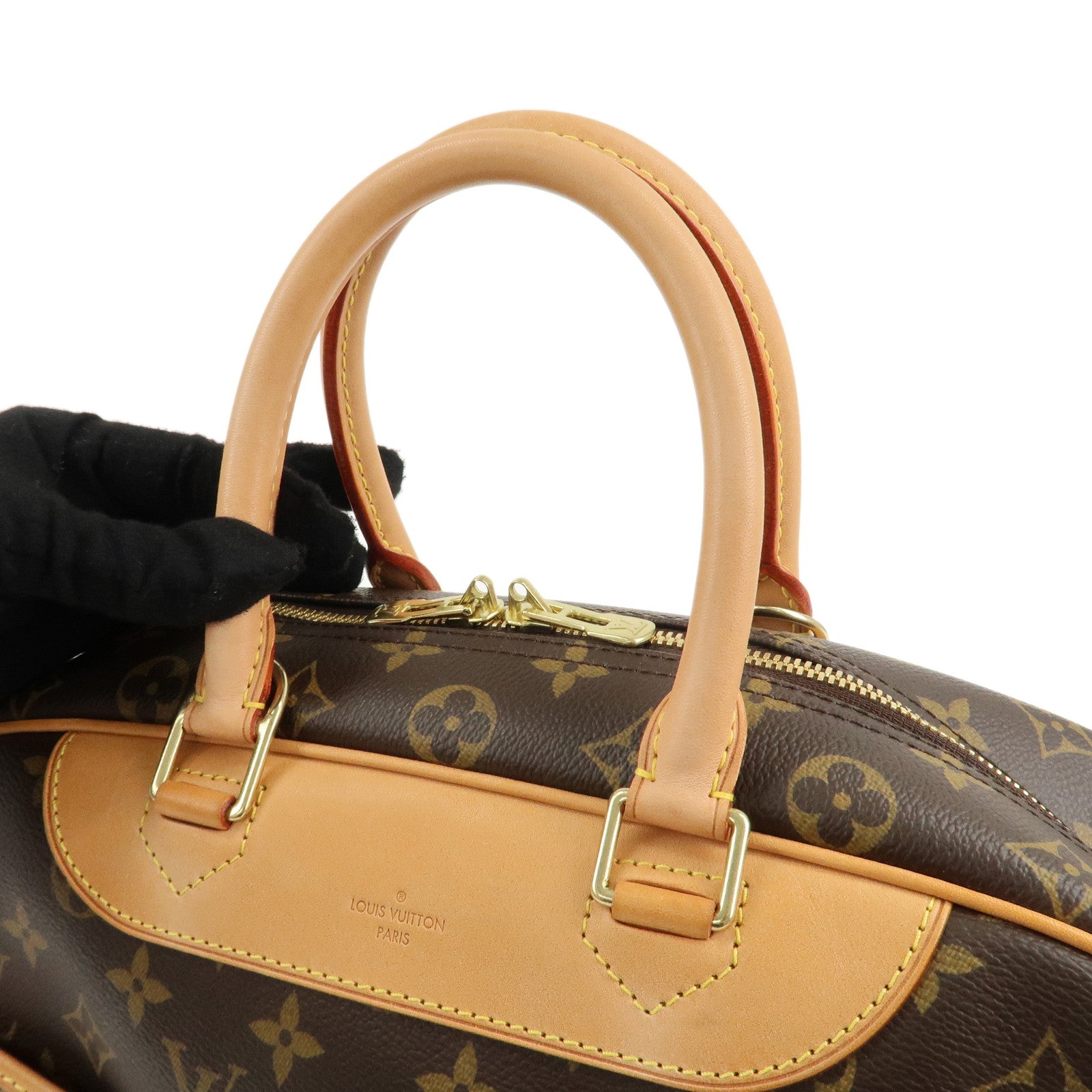 Louis Vuitton Monogram Deauville Hand Bag Brown M47270 Used