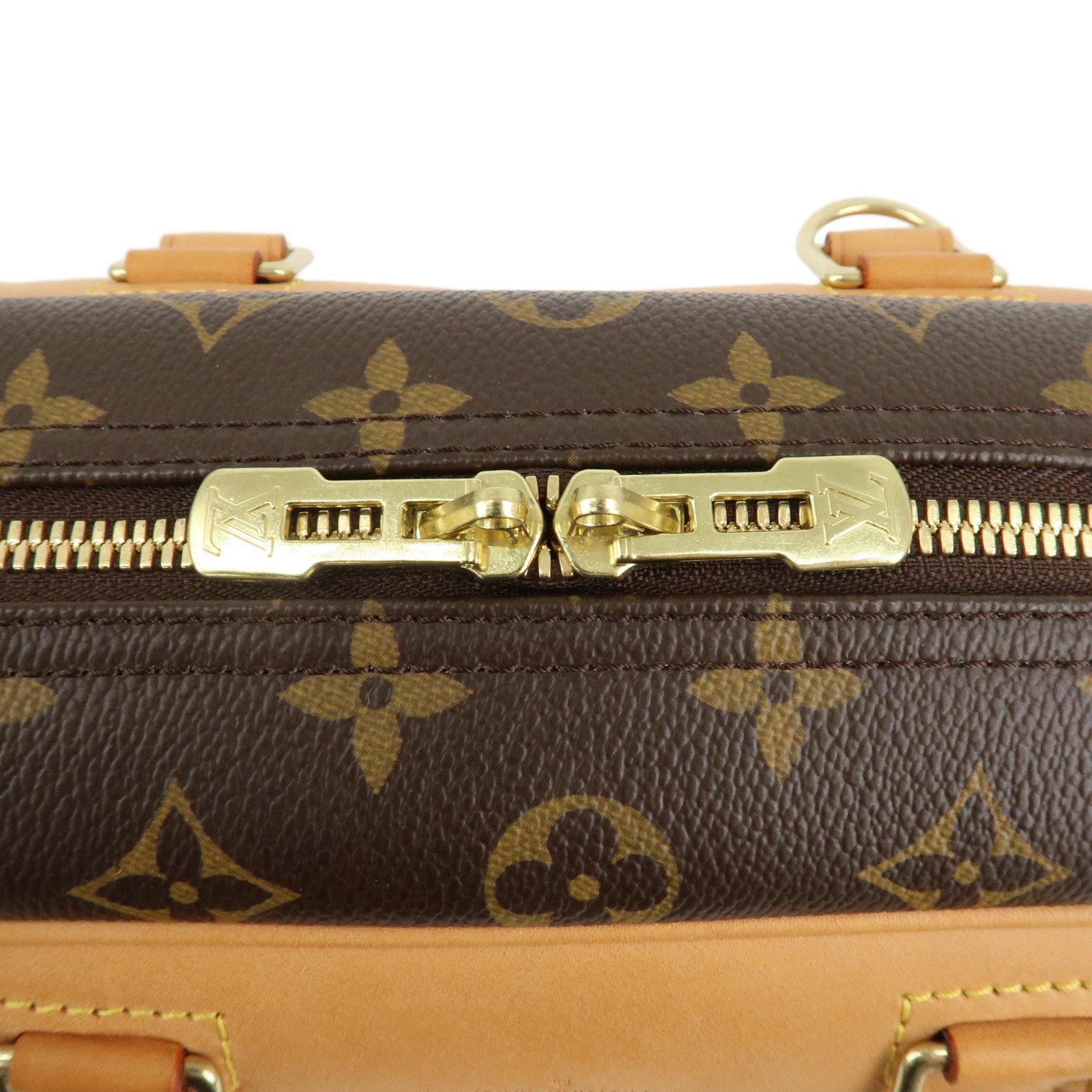 Louis Vuitton Monogram Deauville Hand Bag Brown M47270 Used