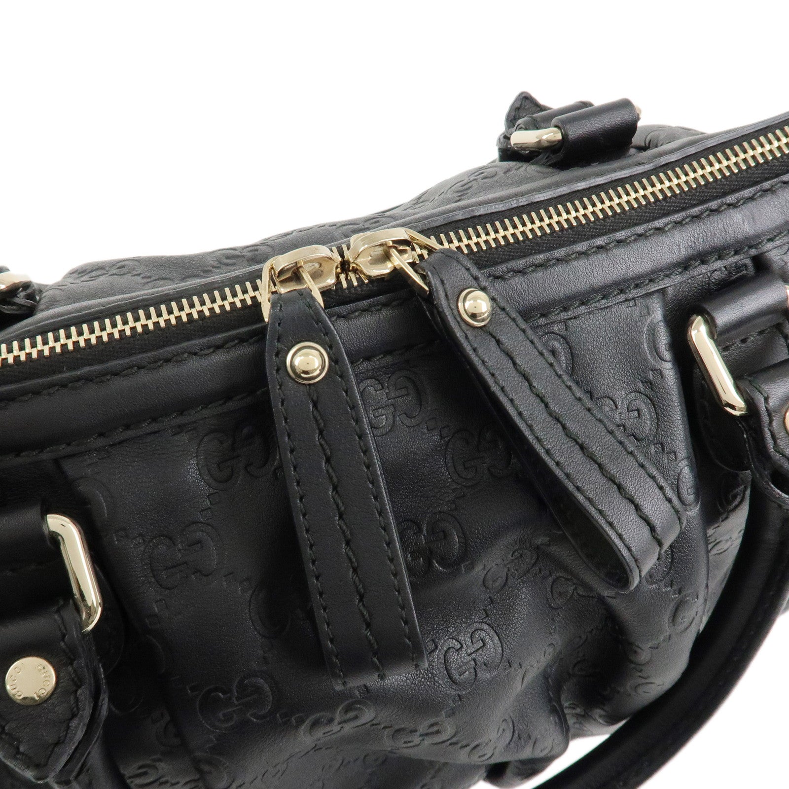 GUCCI Sukey Guccissima Leather 2Way Shoulder Bag Black 247902 Used