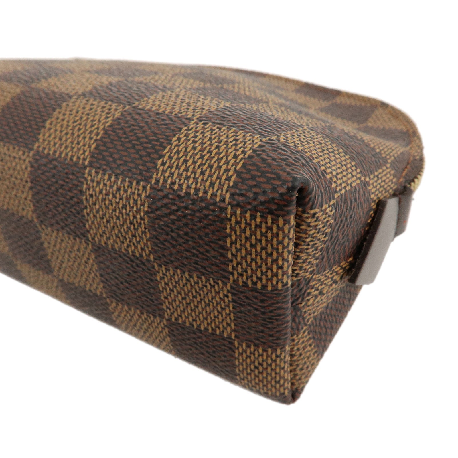 Louis Vuitton Damier Pochette Cosmetic Pouch Brown N47516 Used