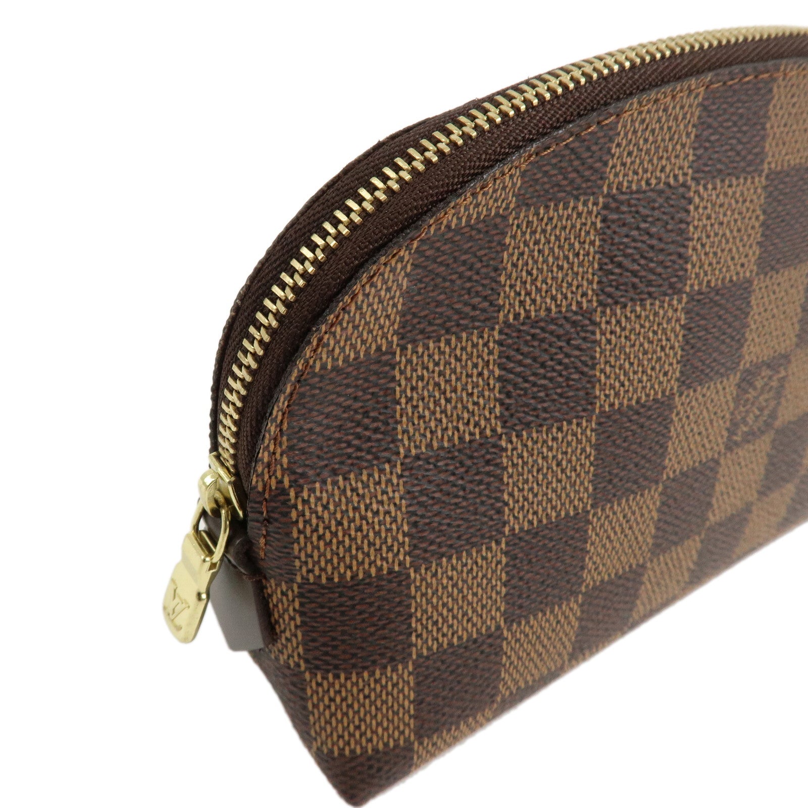 Louis Vuitton Damier Pochette Cosmetic Pouch Brown N47516 Used