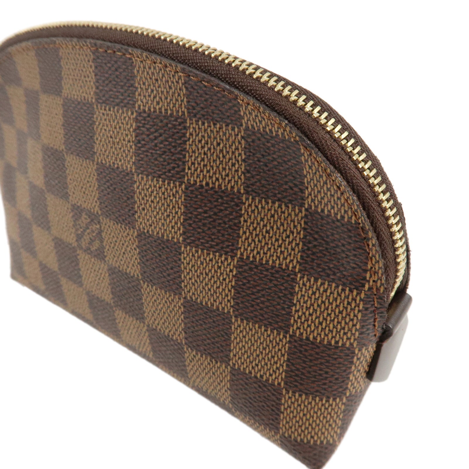 Louis Vuitton Damier Pochette Cosmetic Pouch Brown N47516 Used