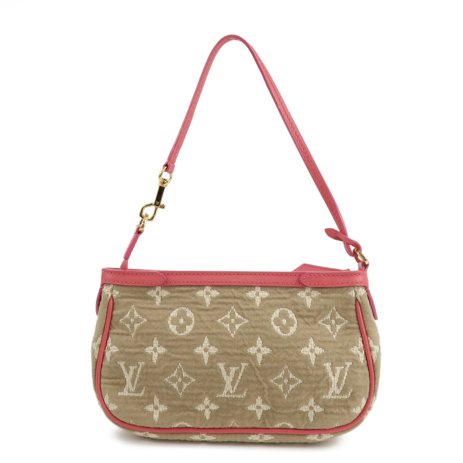 LOUIS VUITTON Monogram Sabia Pochette Accessoire Beige Pink M93069 Used