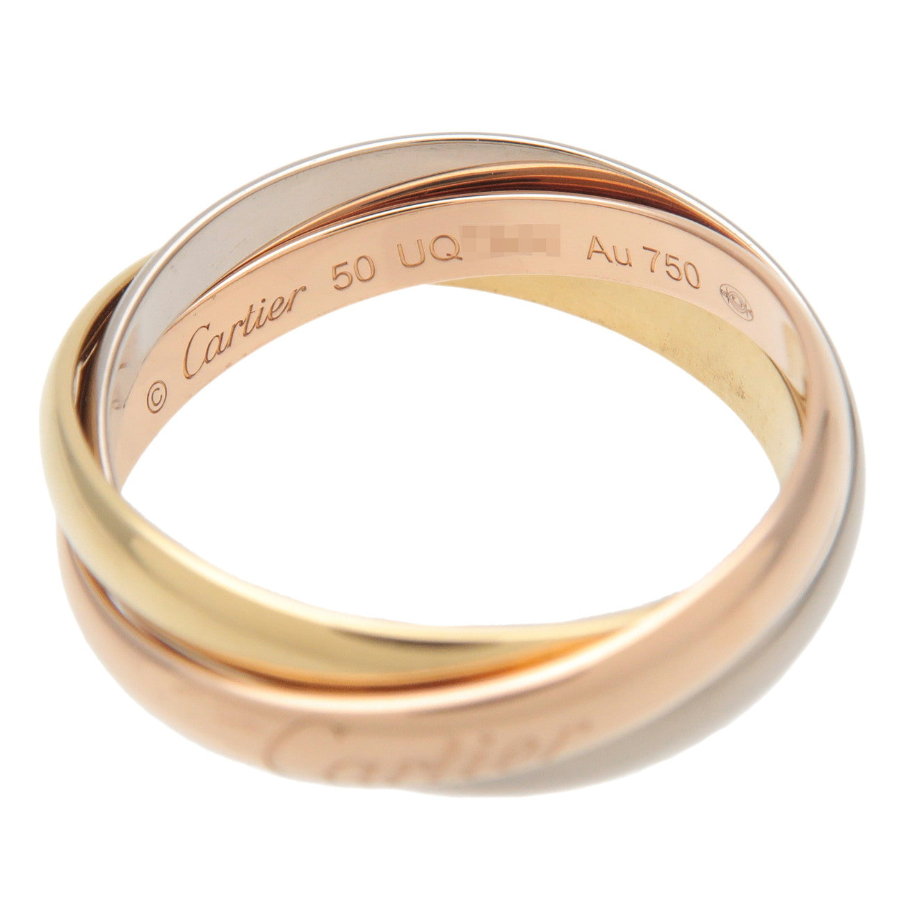 Cartier Trinity Ring SM K18 750YG/WG/PG #50 US5.5 EU50 HK12