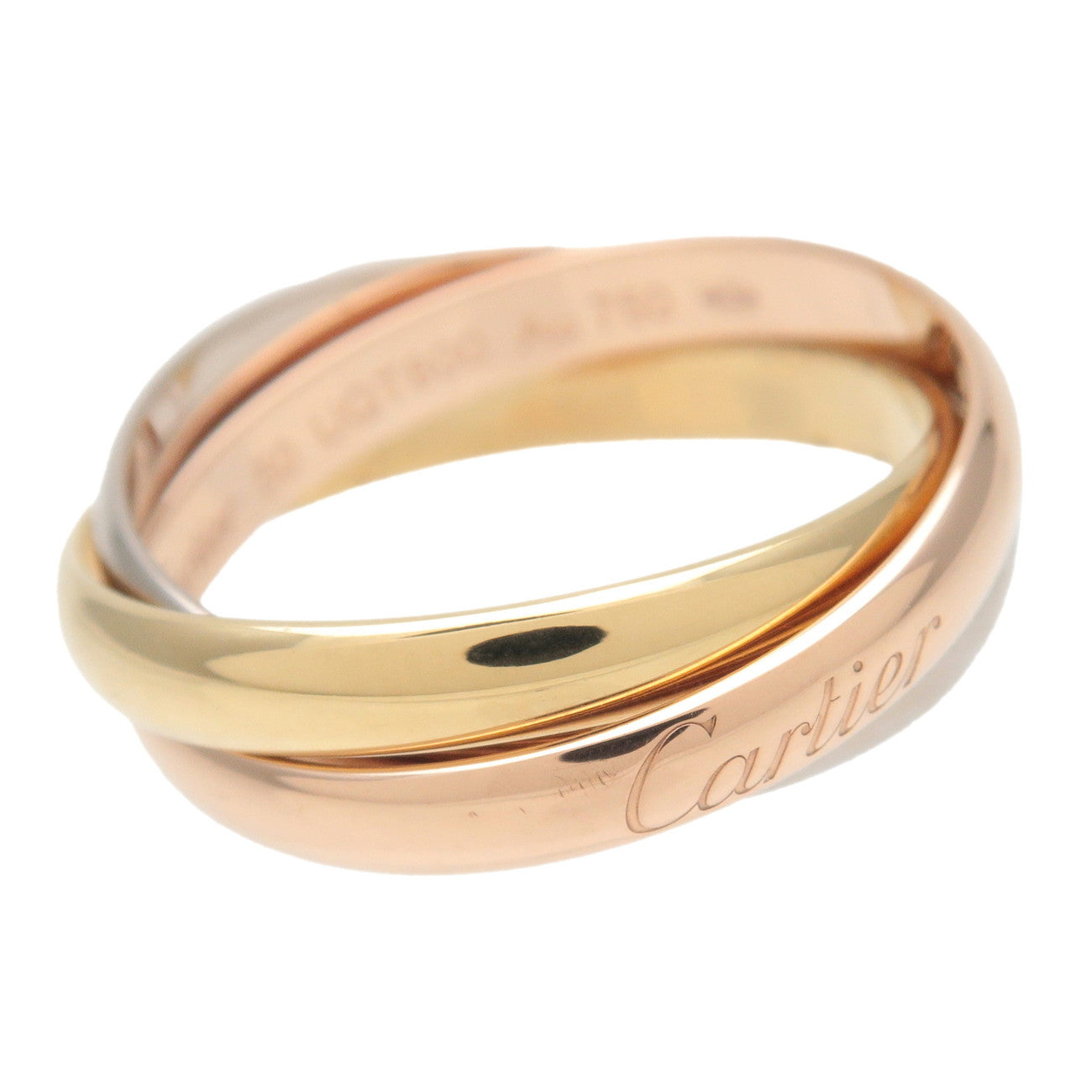 Cartier Trinity Ring SM K18 750YG/WG/PG #50 US5.5 EU50 HK12