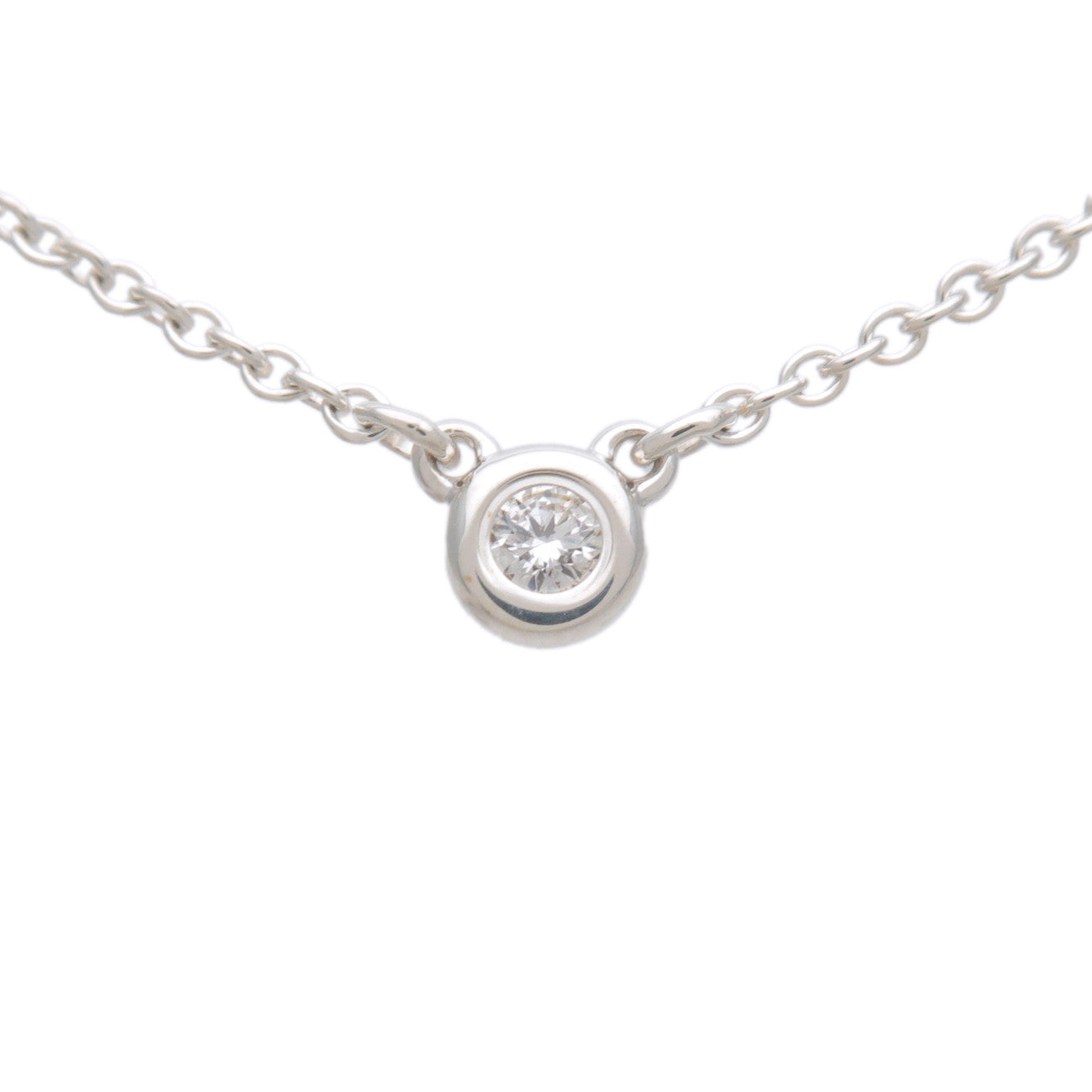 Tiffany&Co.-By-The-Yard-1P-Diamond-Necklace-0.03ct-SV925-Silver