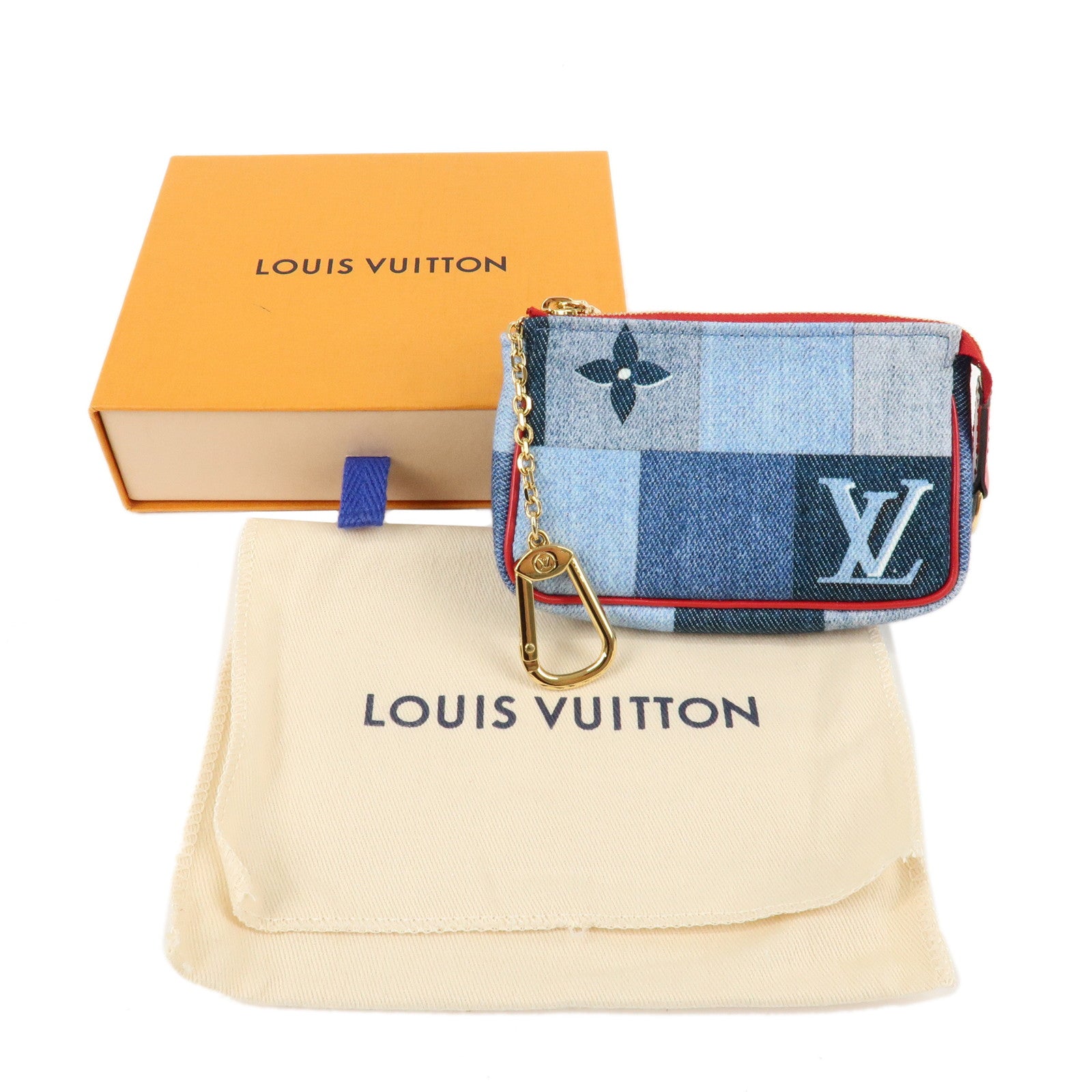 Louis Vuitton Monogram Denim Micro Pochette Accessoire Blue M68760 Used