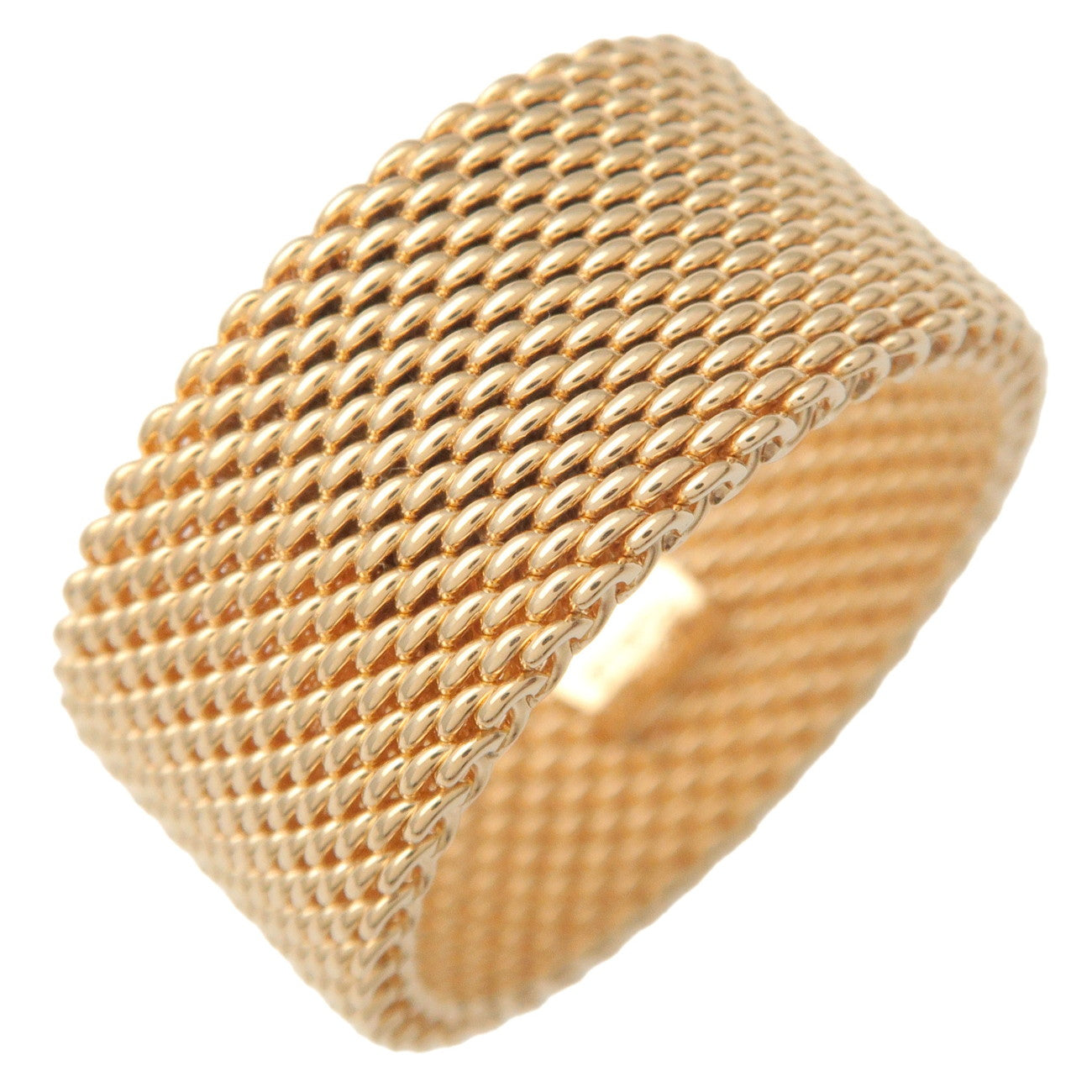 Tiffany&Co.-Somerset-Mesh-Ring-Wide-K18YG-750YG-Yellow-Gold-US6