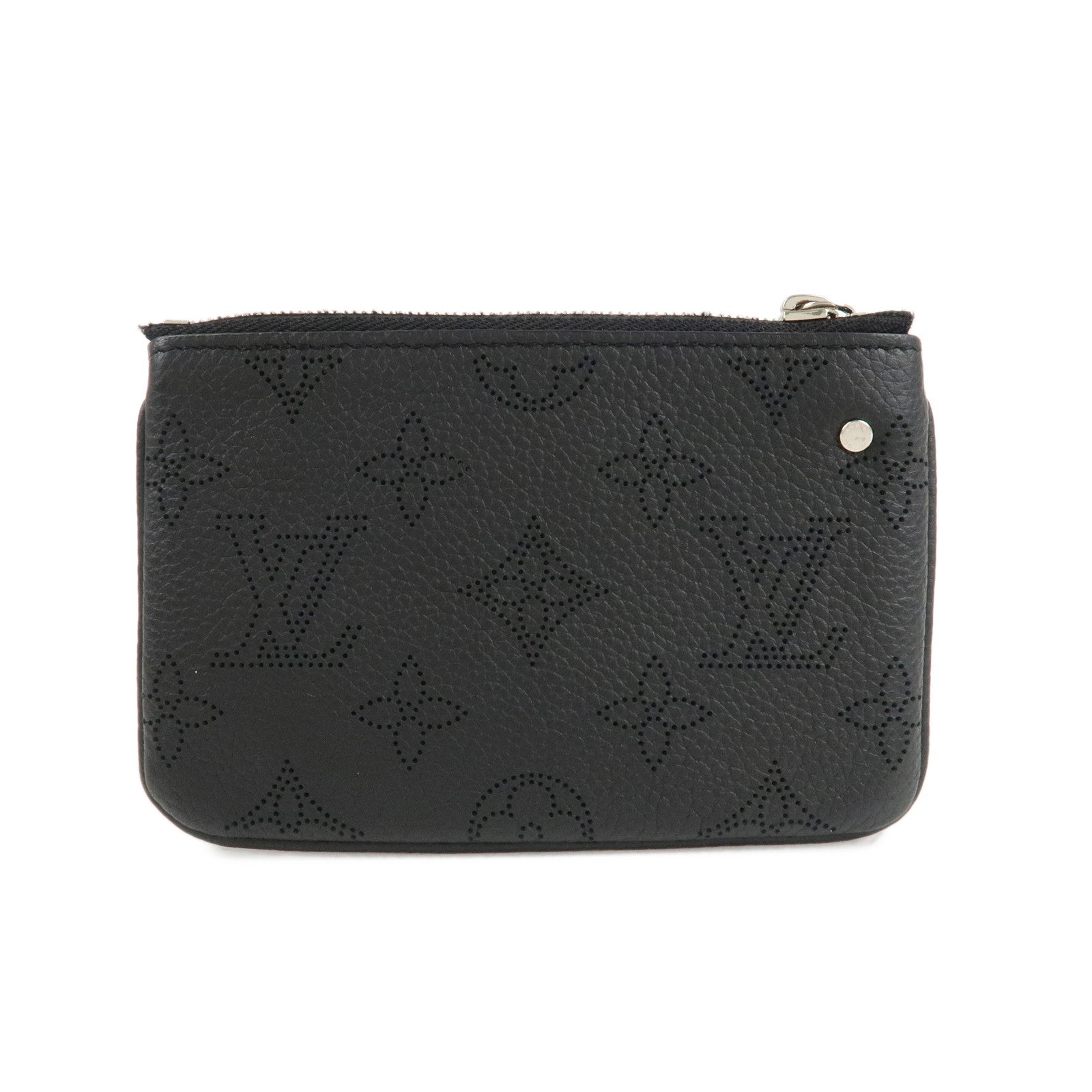 Louis Vuitton Monogram Mahina Pochette Cles Coin Case Black M69532 Used