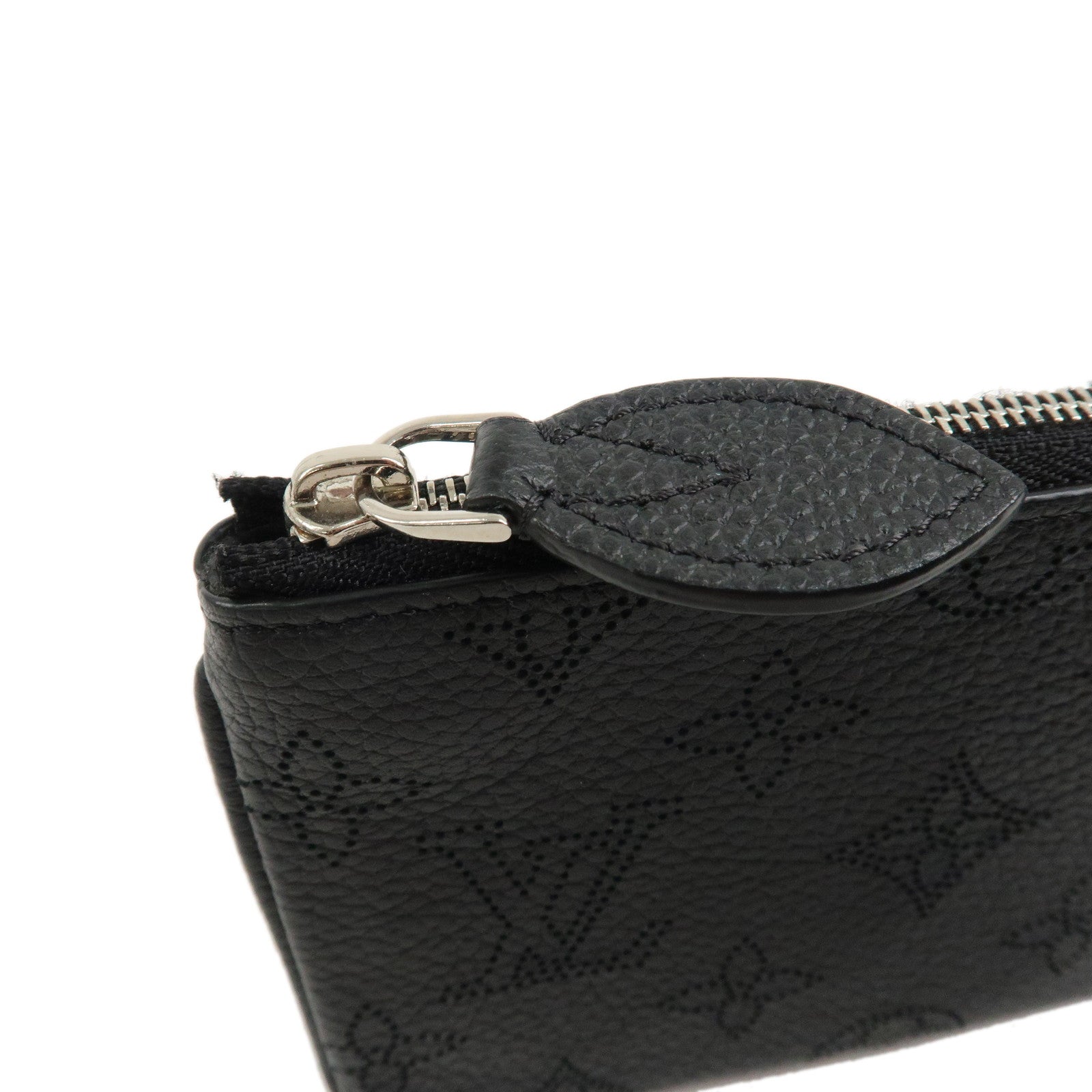 Louis Vuitton Monogram Mahina Pochette Cles Coin Case Black M69532 Used