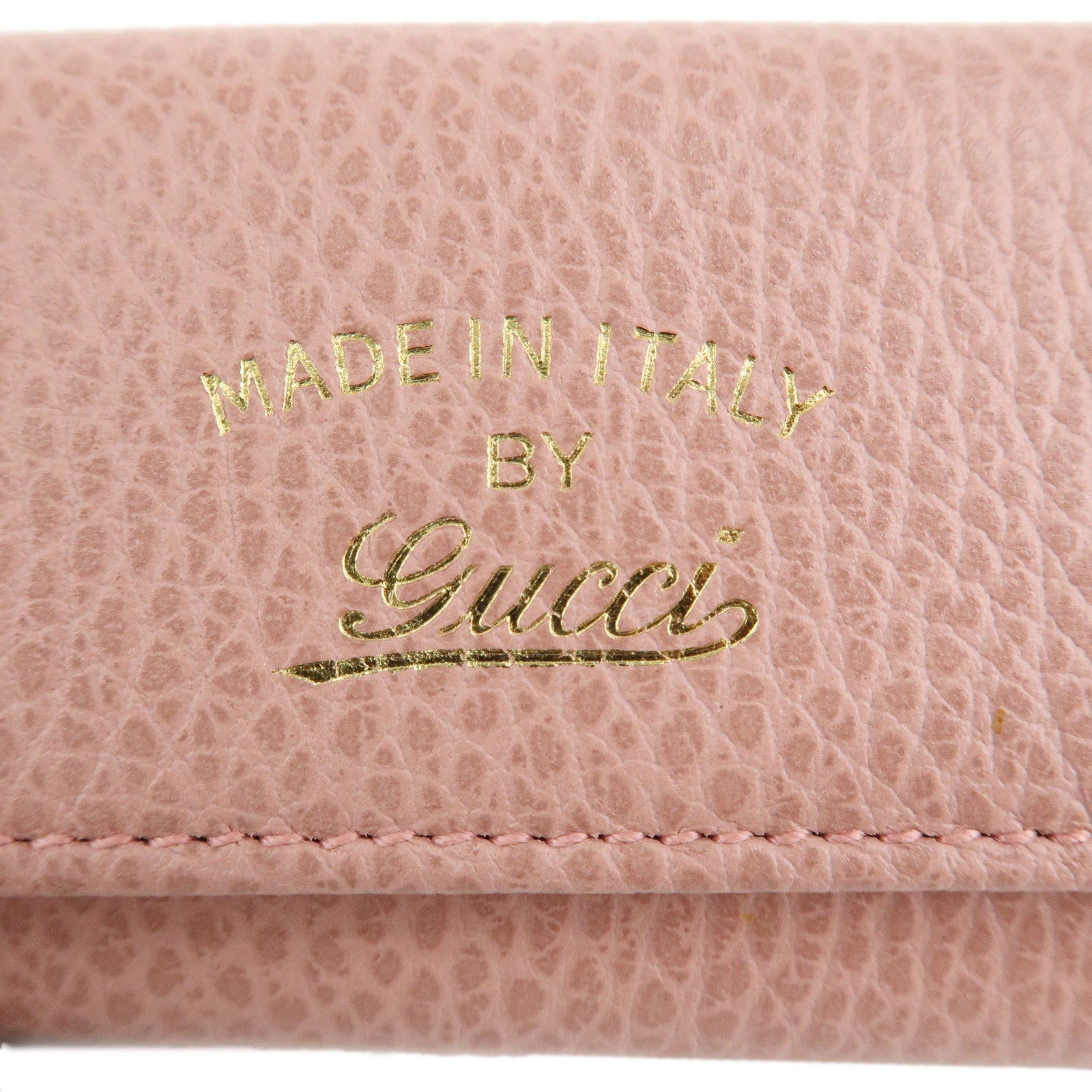 GUCCI Swing Leather 6 Ring Key Case Pink 354499 Used