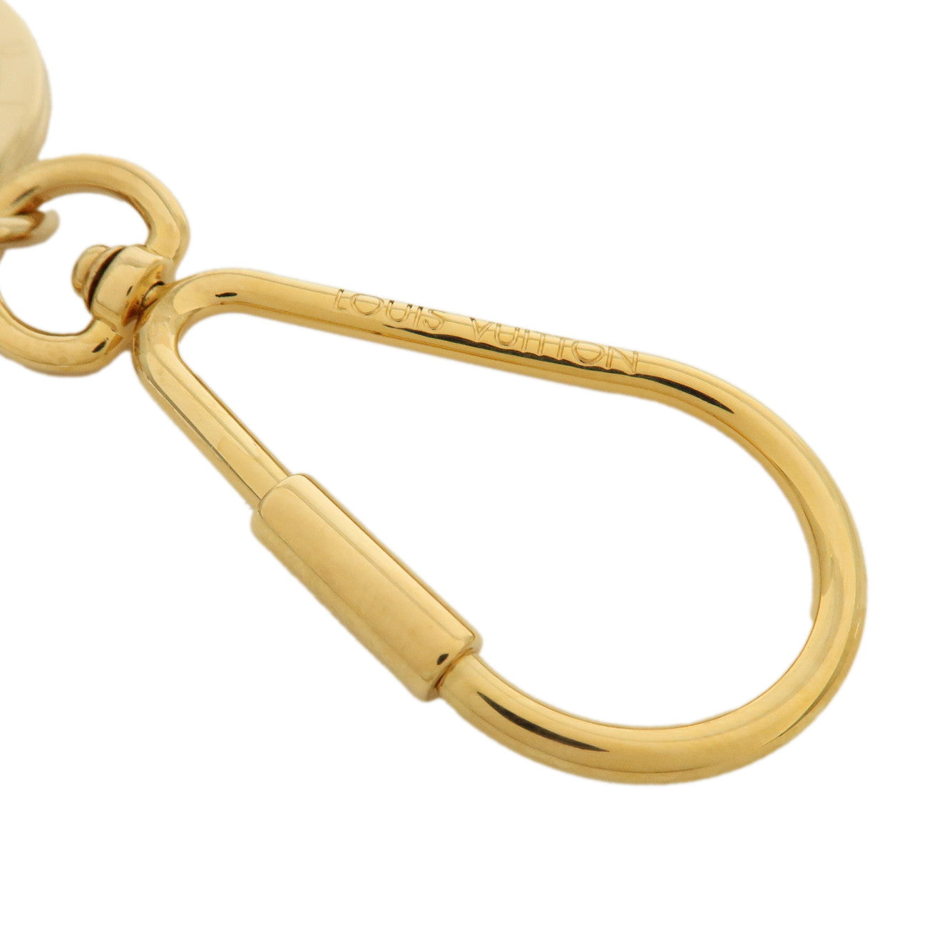 Louis Vuitton Porte Cles Mini Travel Charm Key Chain Gold M65996 Used