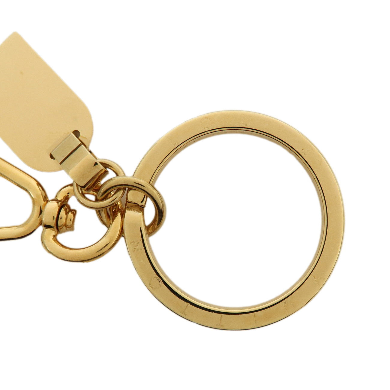 Louis Vuitton Porte Cles Mini Travel Charm Key Chain Gold M65996 Used