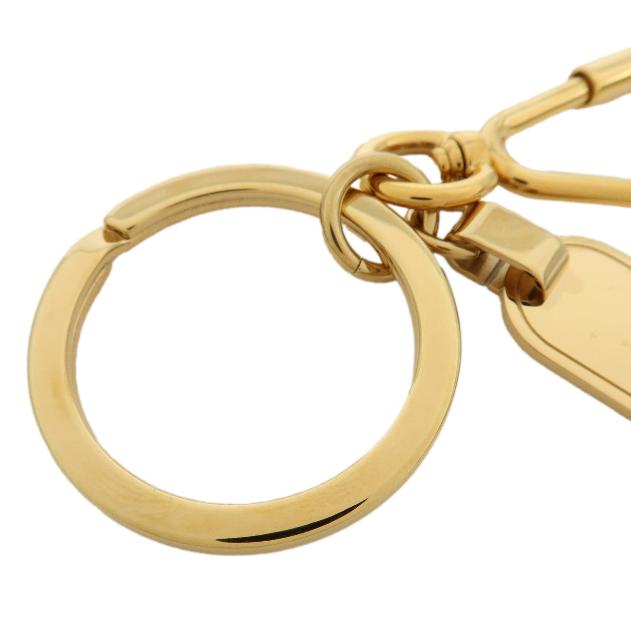 Louis Vuitton Porte Cles Mini Travel Charm Key Chain Gold M65996 Used