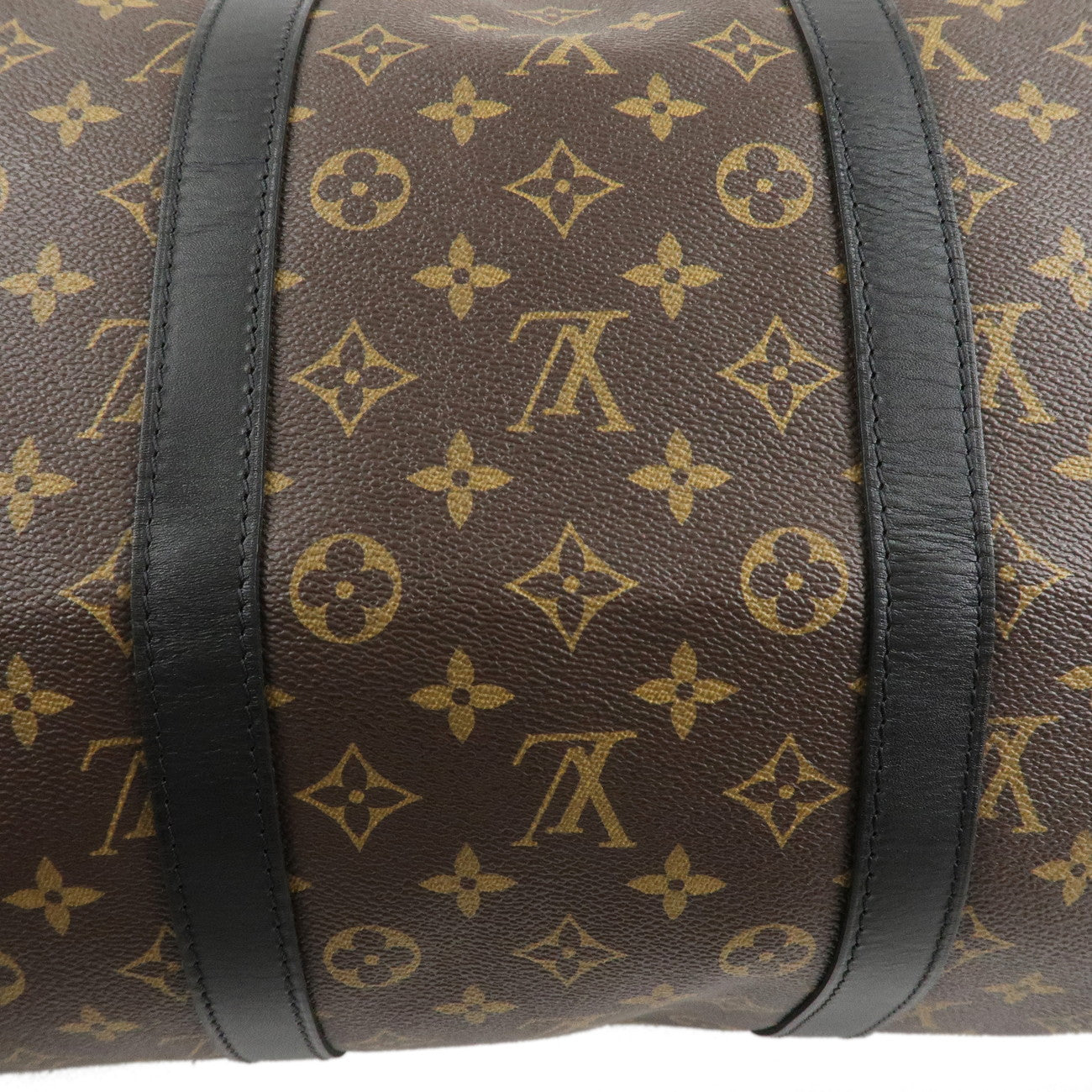 Louis Vuitton Macassar Keep All Bandouliere 55 Boston Bag M56714 Used