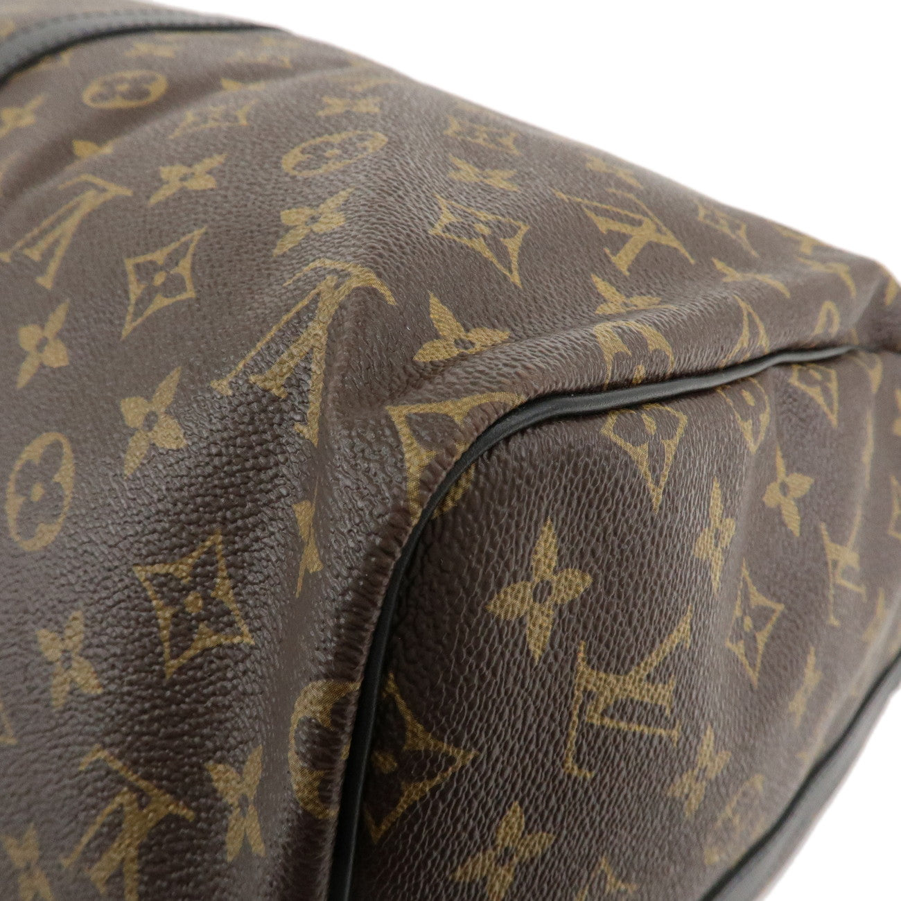 Louis Vuitton Macassar Keep All Bandouliere 55 Boston Bag M56714 Used