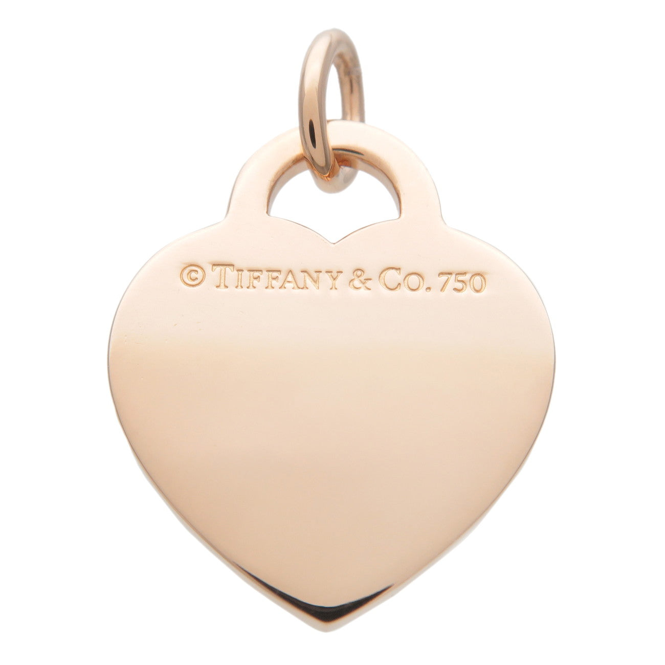 Tiffany&Co. Return To Tiffany Heart Tag Pendant Top K18PG 750PG Used