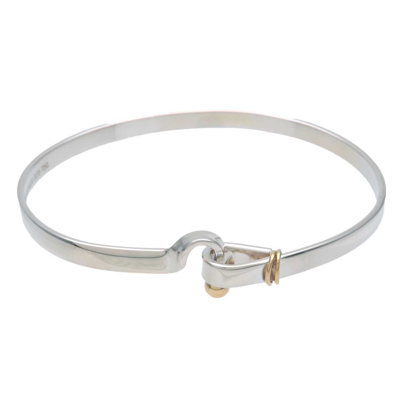 Tiffany&Co.-Hook-&-Eye-Bangle-SV925-750YG-Silver-Yellow-Gold