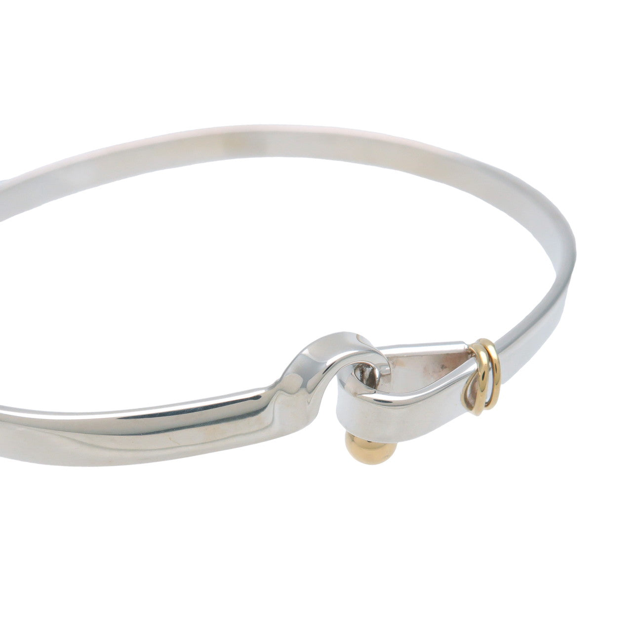 Tiffany&Co. Hook 
Eye Bangle SV925 750YG Silver Yellow Gold