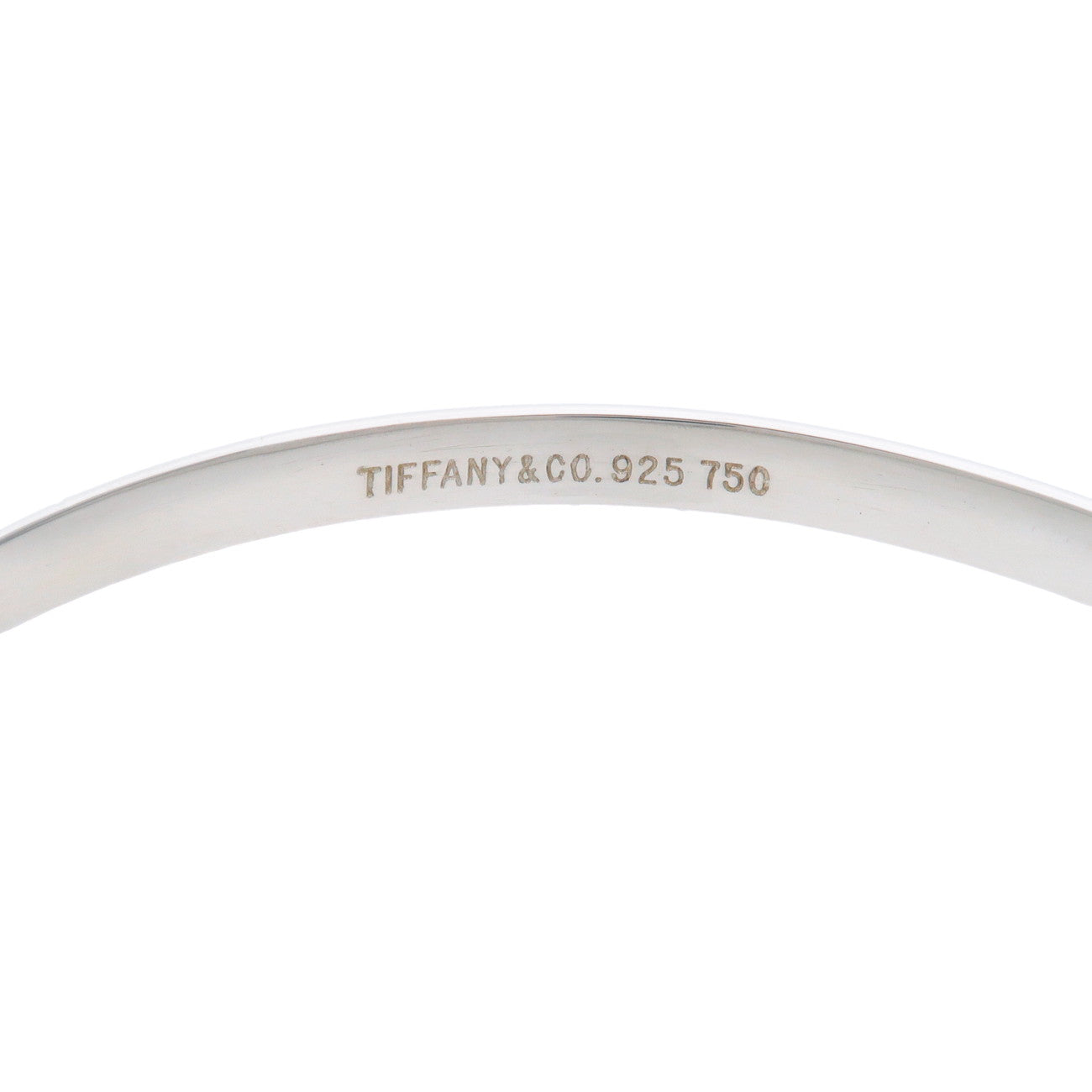 Tiffany&Co. Hook 
Eye Bangle SV925 750YG Silver Yellow Gold