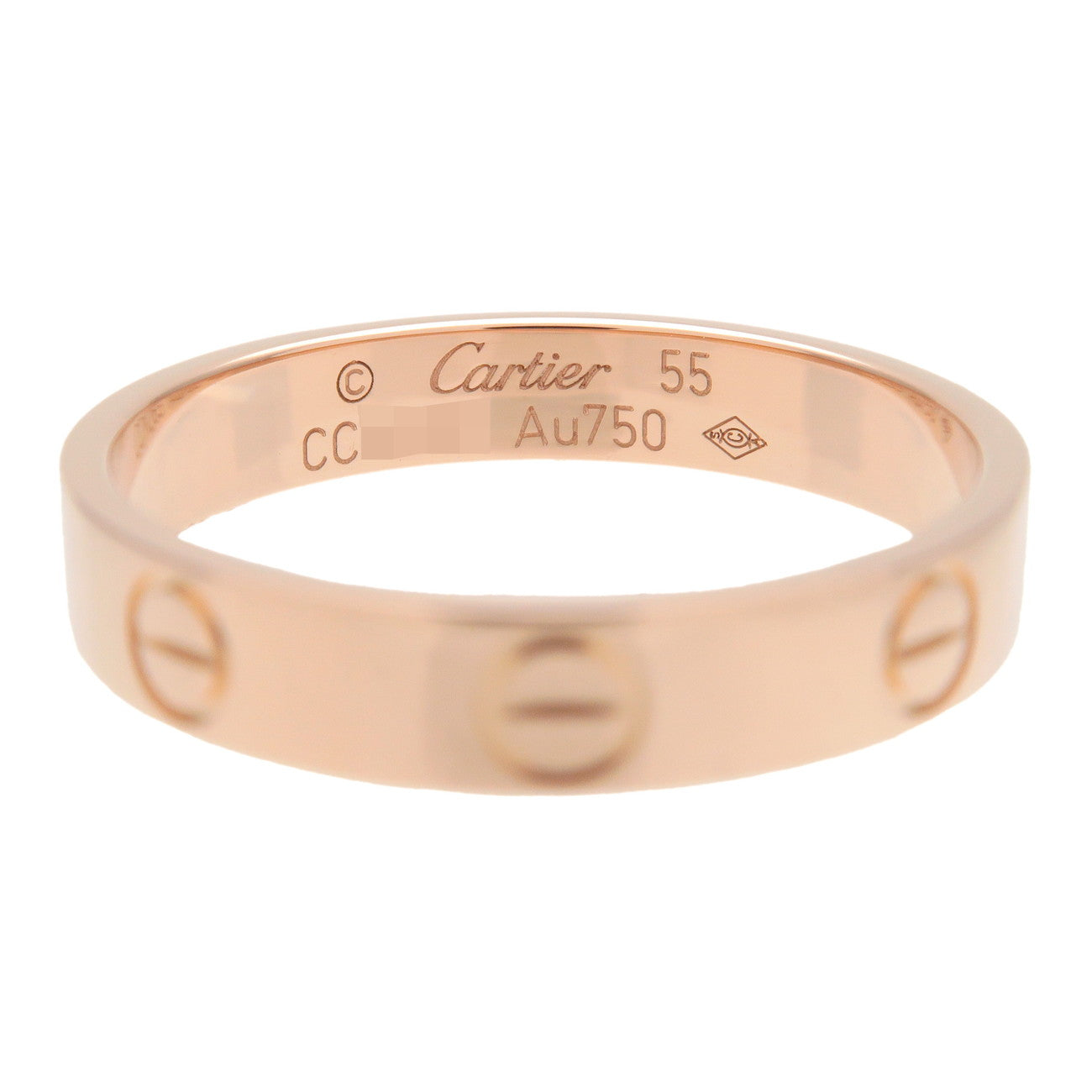 Cartier Mini Love Ring K18 750PG Rose Gold #55 US7-7.5 EU54.5 HK16