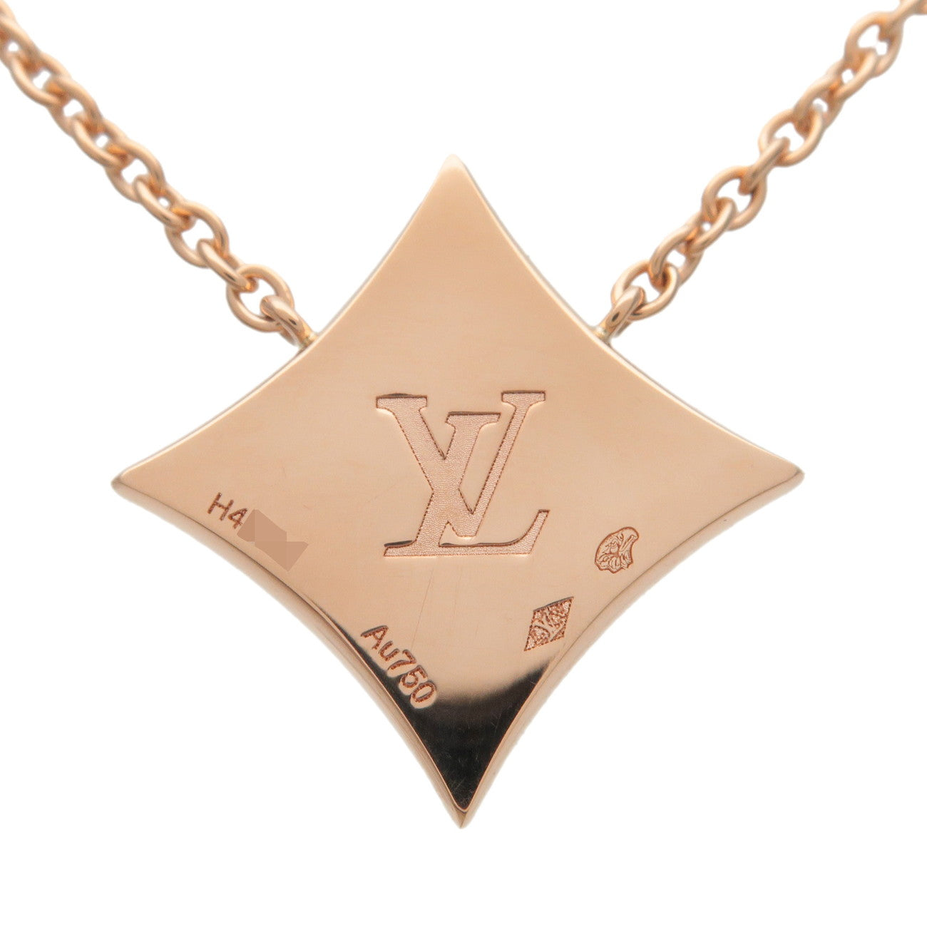 Louis Vuitton Pandantiff Monogram Shell Necklace K18PG Q93521 Used