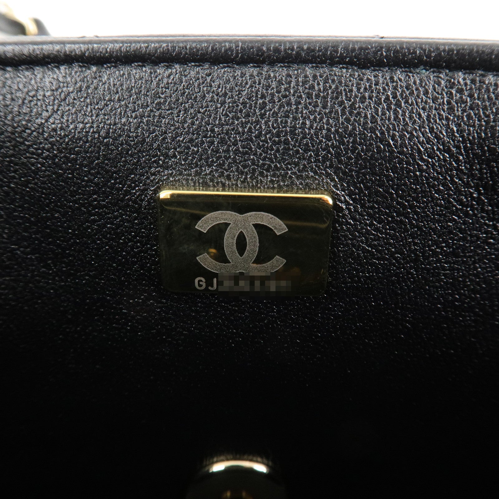 CHANEL Mini Matelasse 20 Lamb Skin Chain Shoulder Bag Black A69900 Used