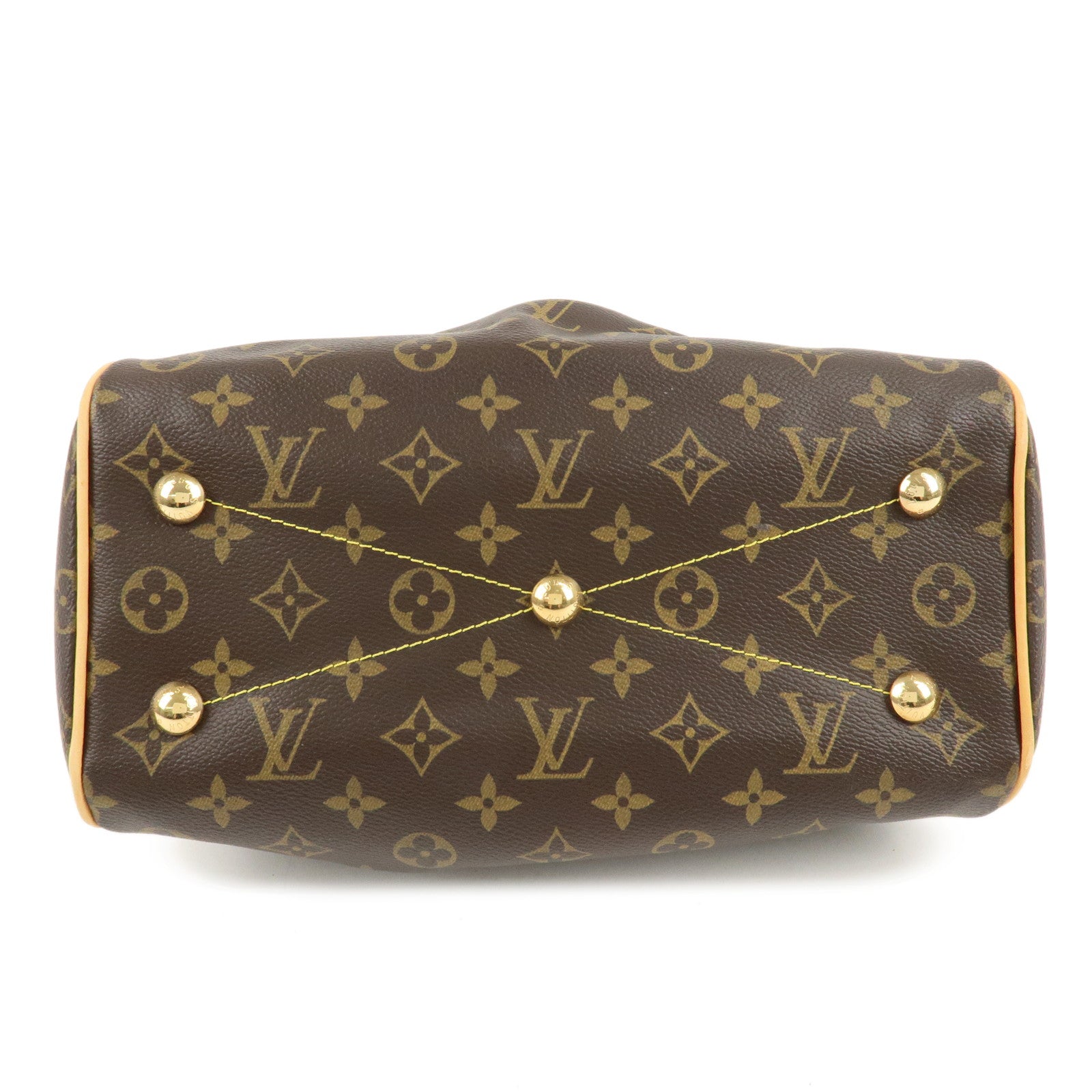 Louis Vuitton Monogram Tivoli PM Hand Bag Brown M40143 Used