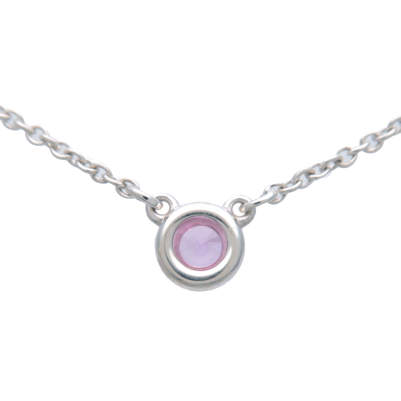 Tiffany&Co. By the Yard 1P Pink Sapphire Necklace 0.08ct Silver