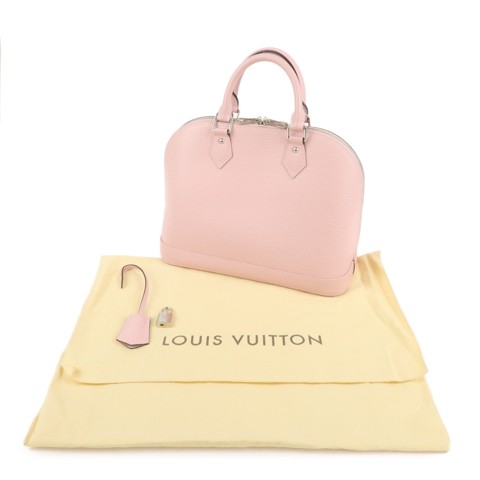 Louis Vuitton Epi Alma PM Hand Bag Rose Ballerine M41323 Used