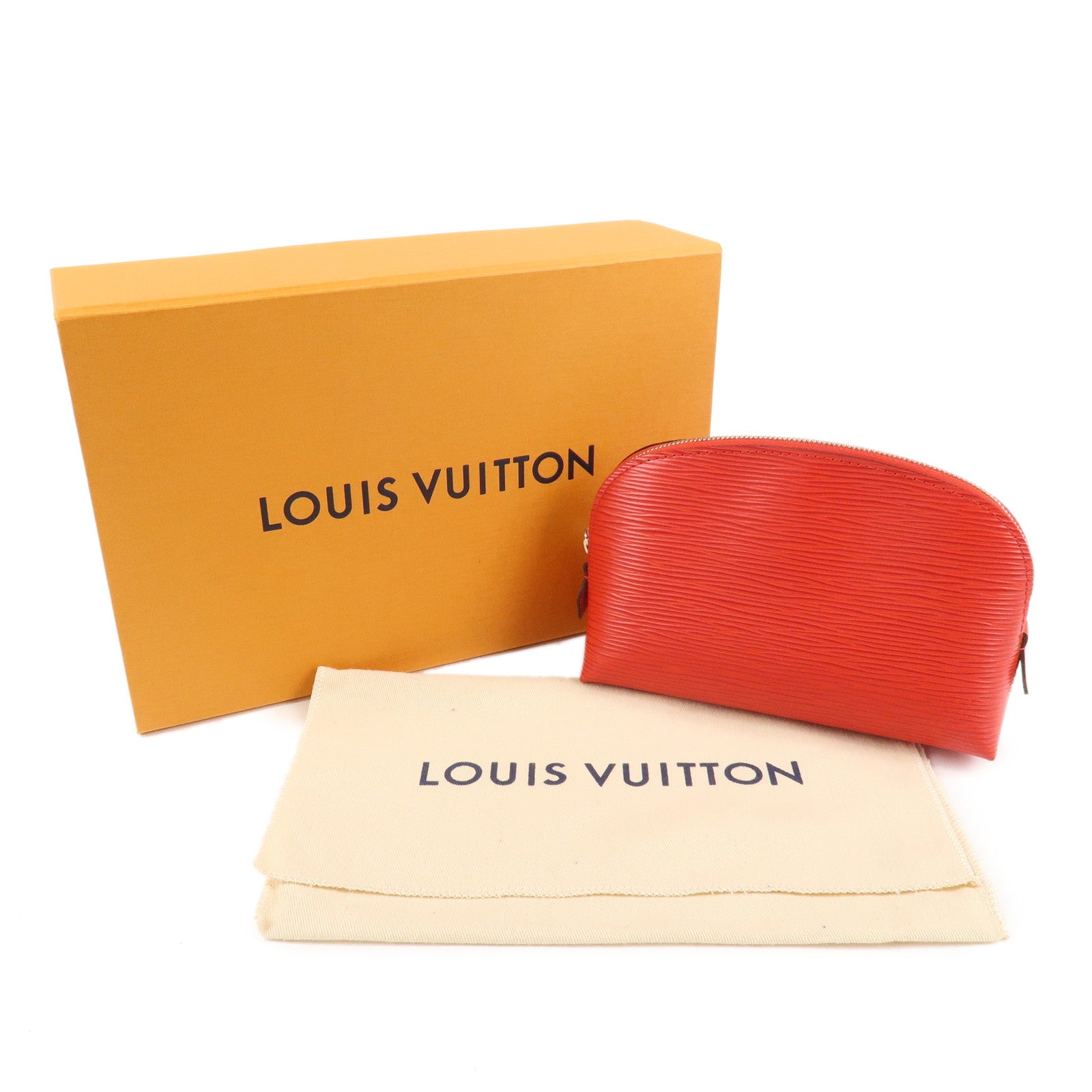 Louis Vuitton Epi Pochette Cosmetic Pouch Coquelicot M41114 Used