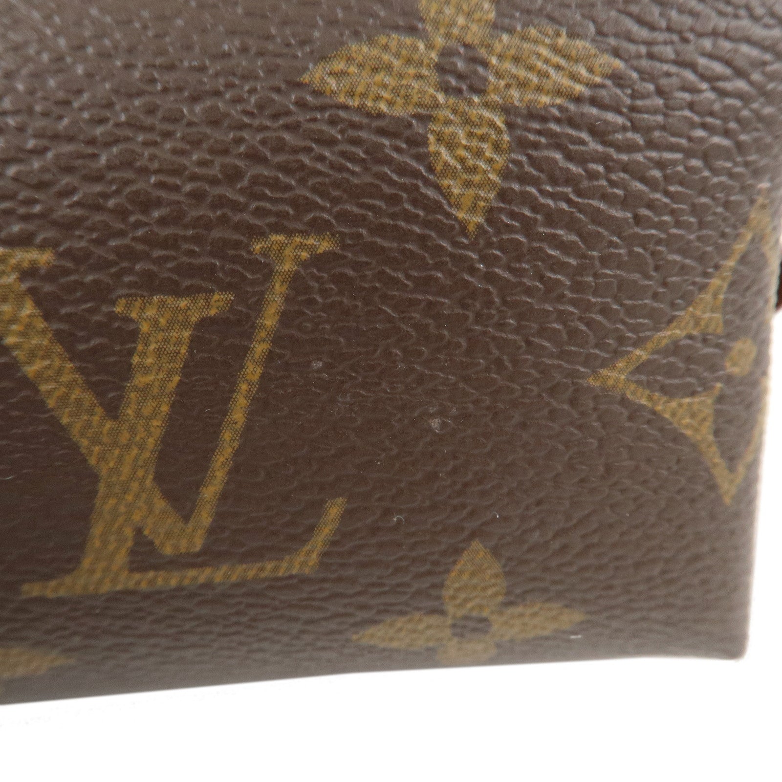 Louis Vuitton Monogram Pochette Cosmetic Pouch Brown M47515 Used