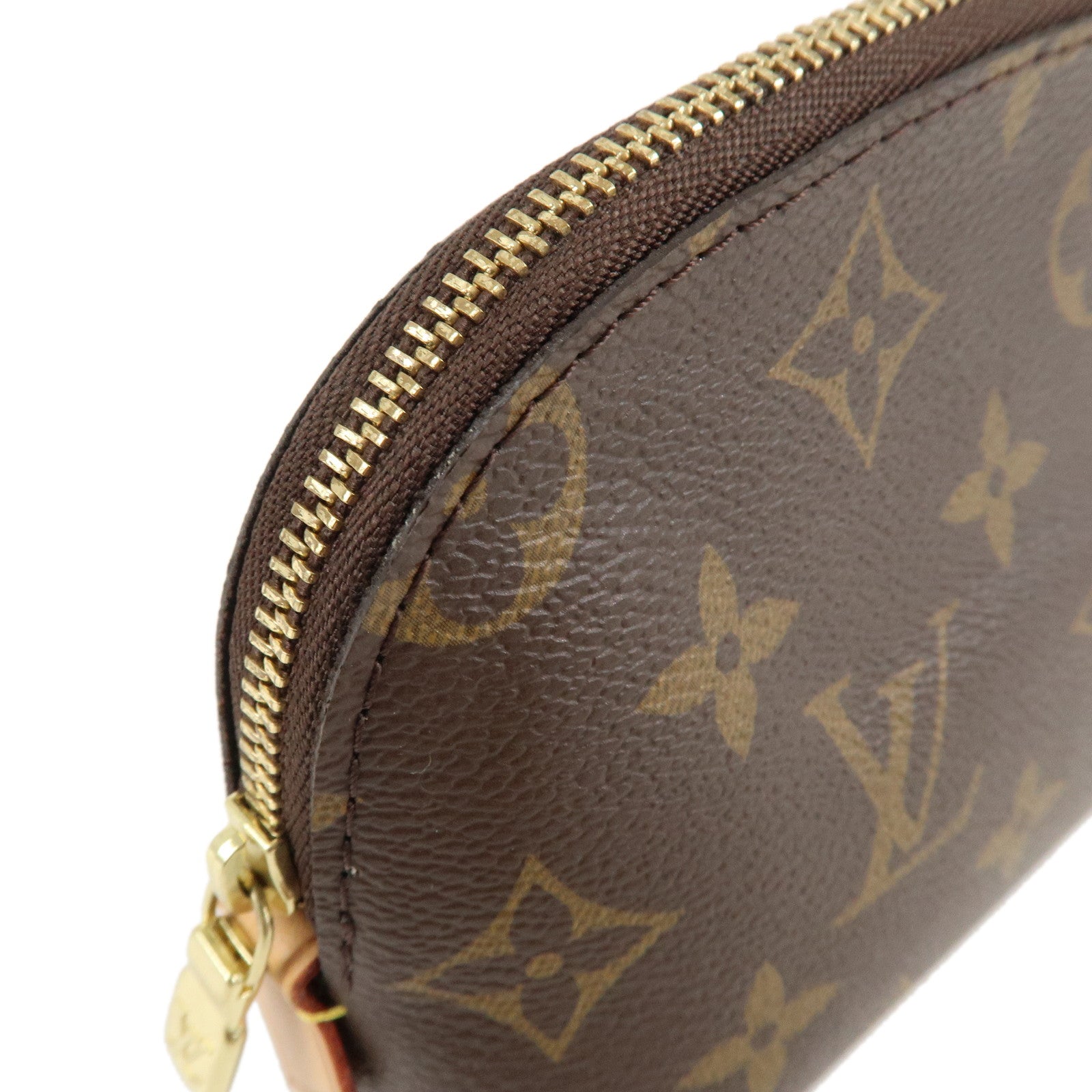 Louis Vuitton Monogram Pochette Cosmetic Pouch Brown M47515 Used