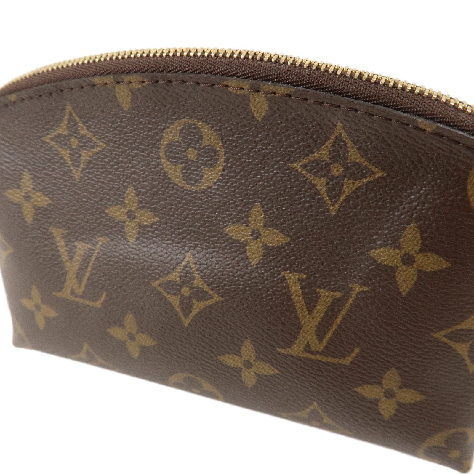 Louis Vuitton Monogram Pochette Cosmetic Pouch Brown M47515 Used